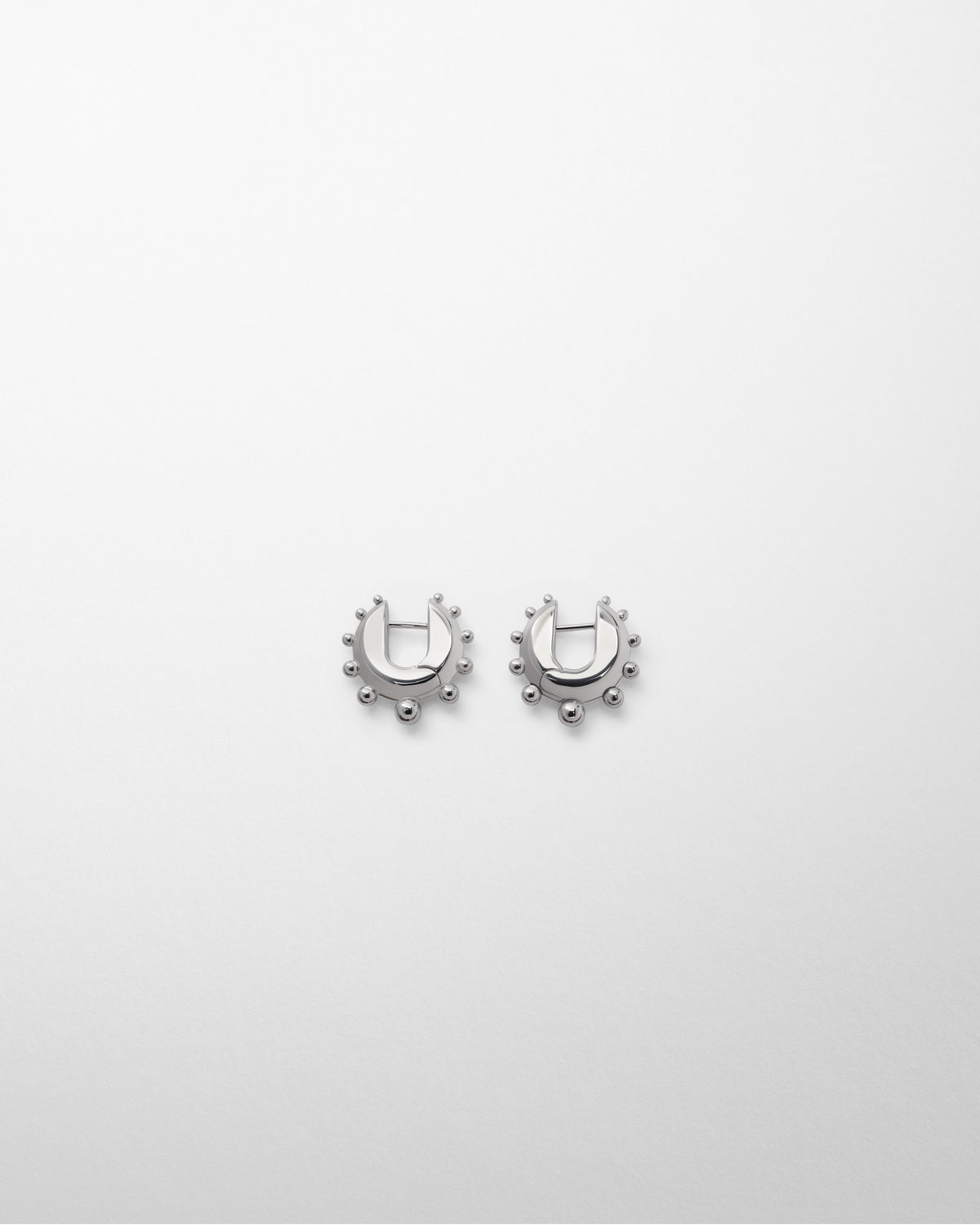 PHOEBE PHILO | BEADED HOOP EARRINGS SMALL | STERLING SILVER