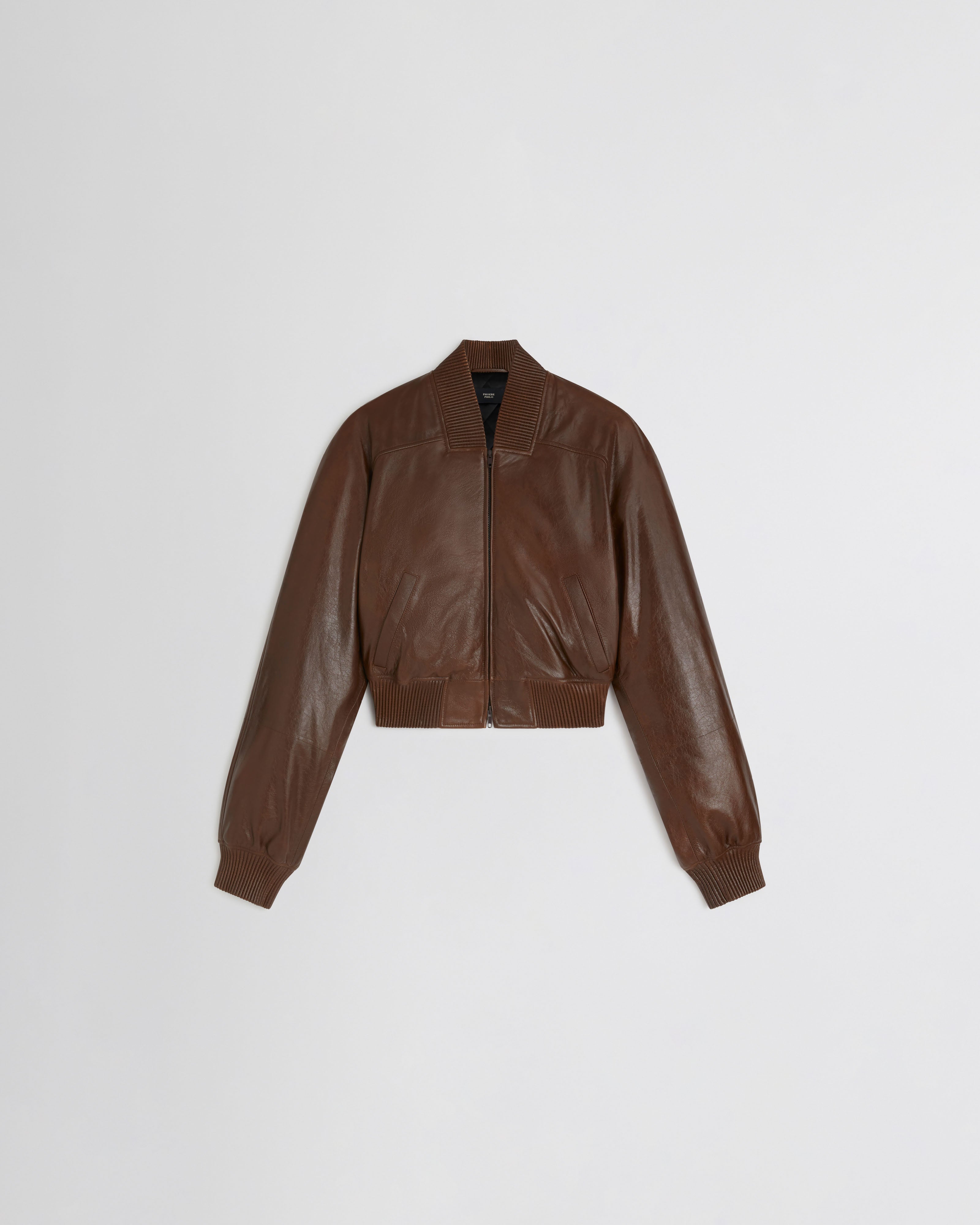 PHOEBE PHILO | SHRUNK BOMBER | TOBACCO LEATHER