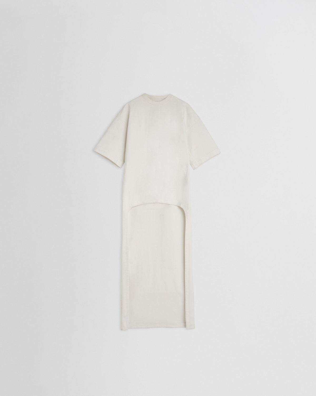 PHOEBE PHILO | T-SHIRT TRAIN TOP | WHITE JERSEY