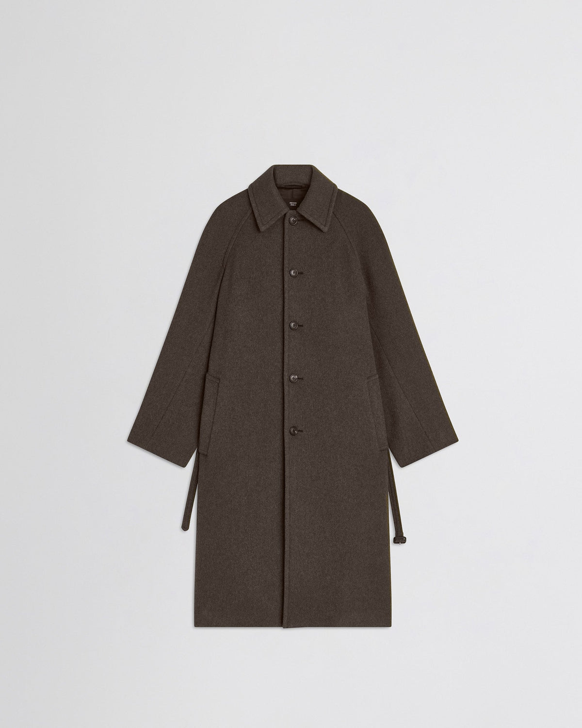 MELANGE MELTON WAIST GATHERED COAT PHOEBE PHILO | CURVE SHOULDER 