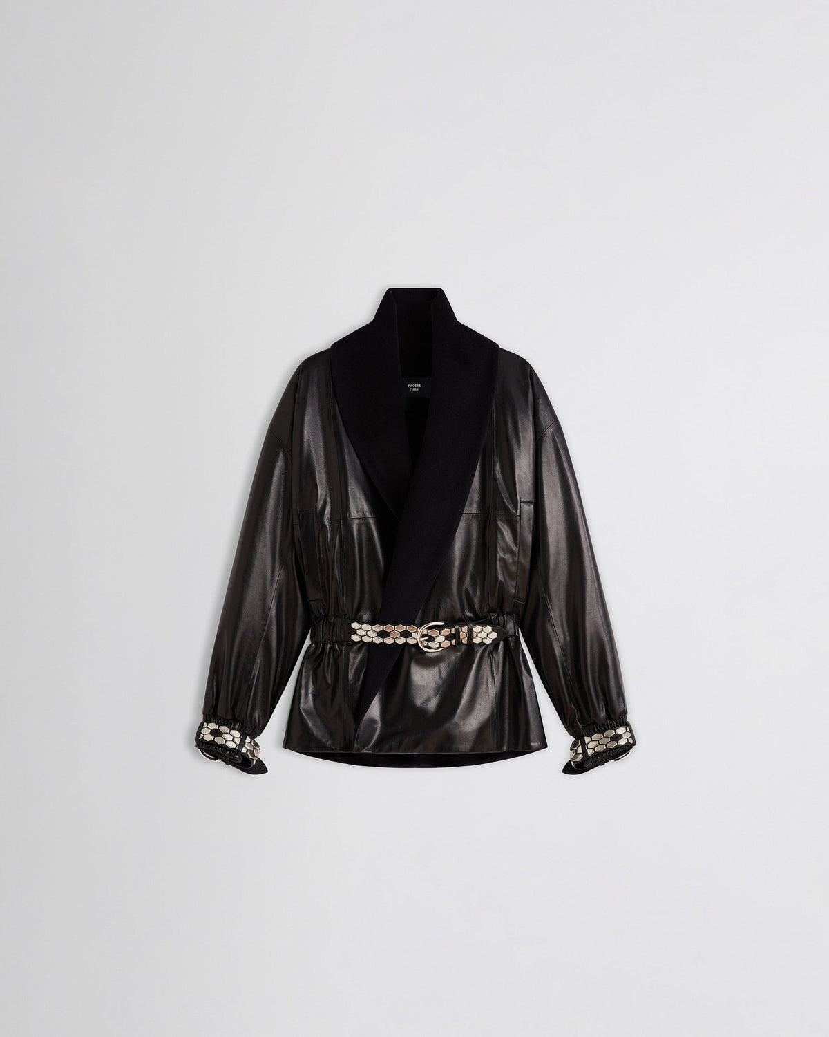 PHOEBE PHILO | STUD JACKET | BLACK LEATHER