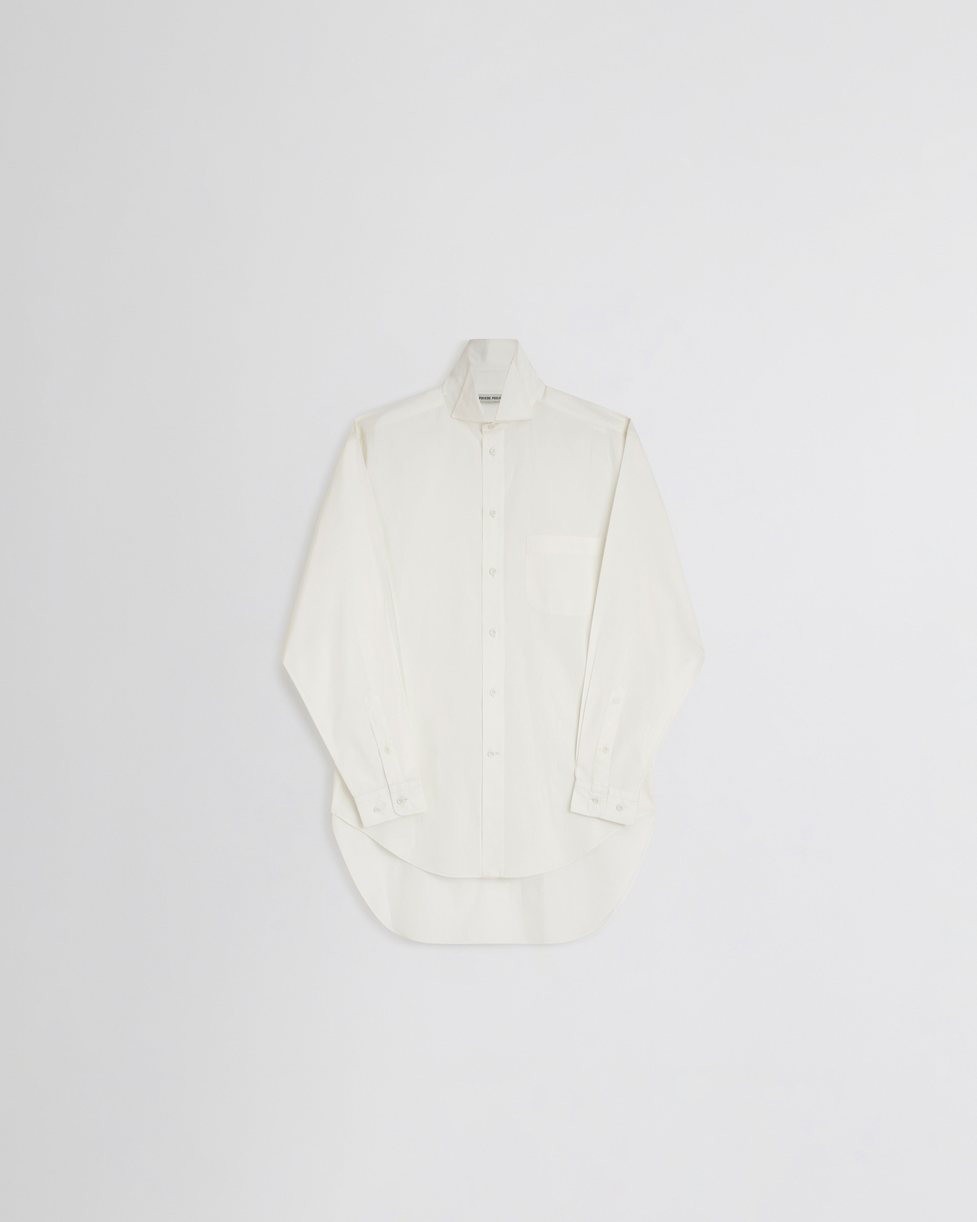 egonlab Phoebe Shirt Collar 46 ベルト付き PHOEBE PHILO | UPRIGHT-COLLAR SHIRT | CREAM COTTON