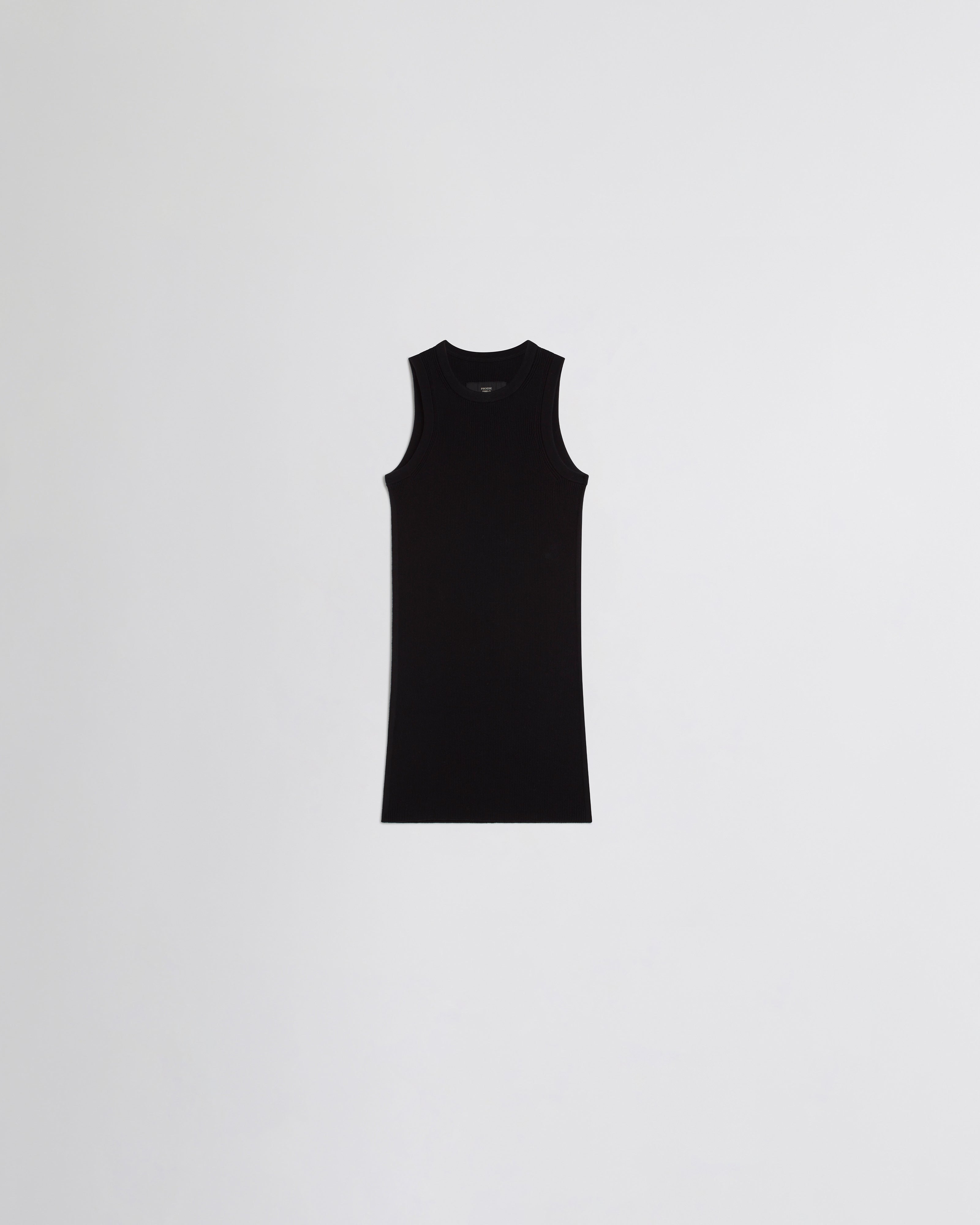 PHOEBE PHILO | RIB TANK | BLACK WOOL