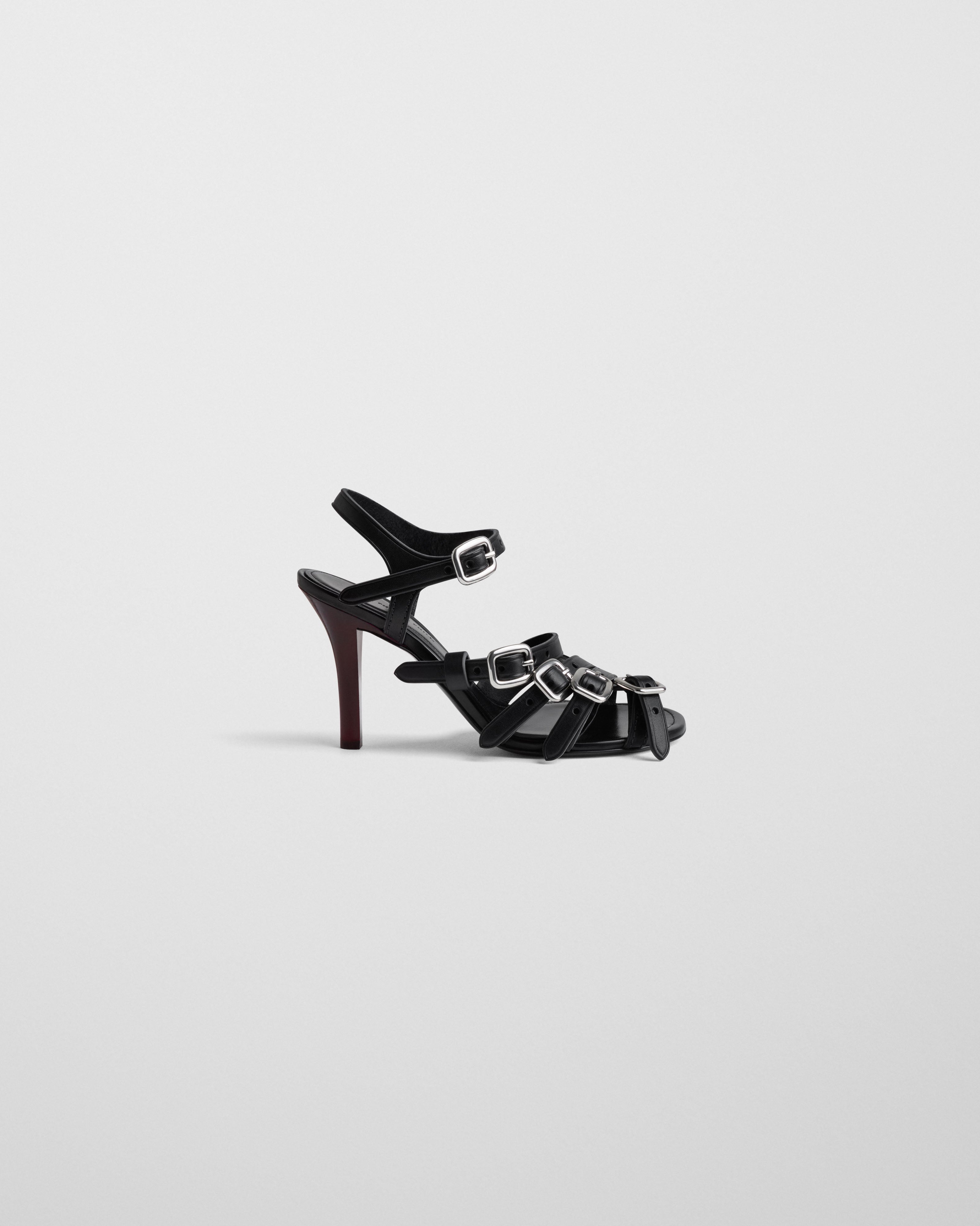 PHOEBE PHILO | BUCKLE SANDAL | black leather