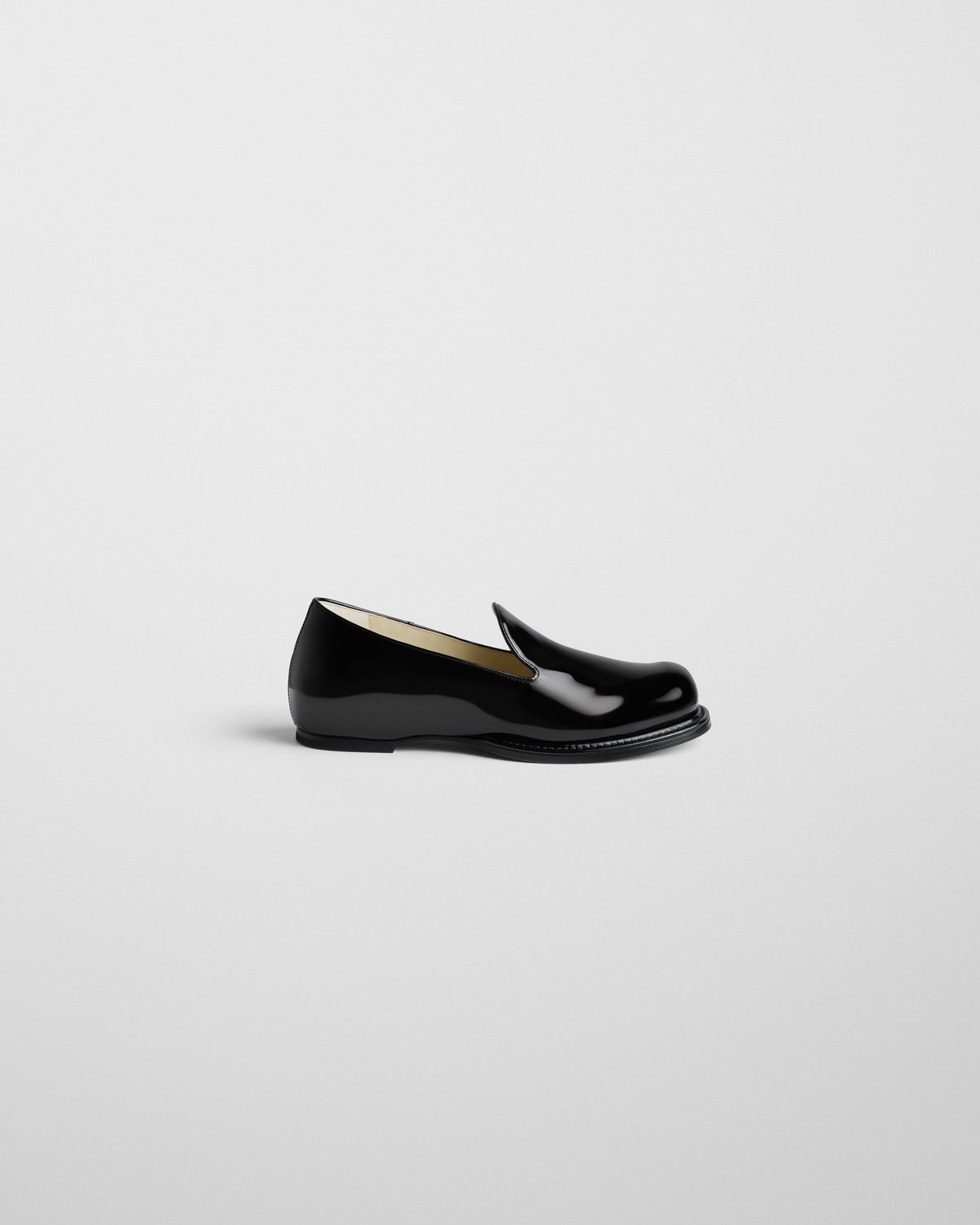 PHOEBE PHILO | BULLNOSE SLIP ON | BLACK LEATHER