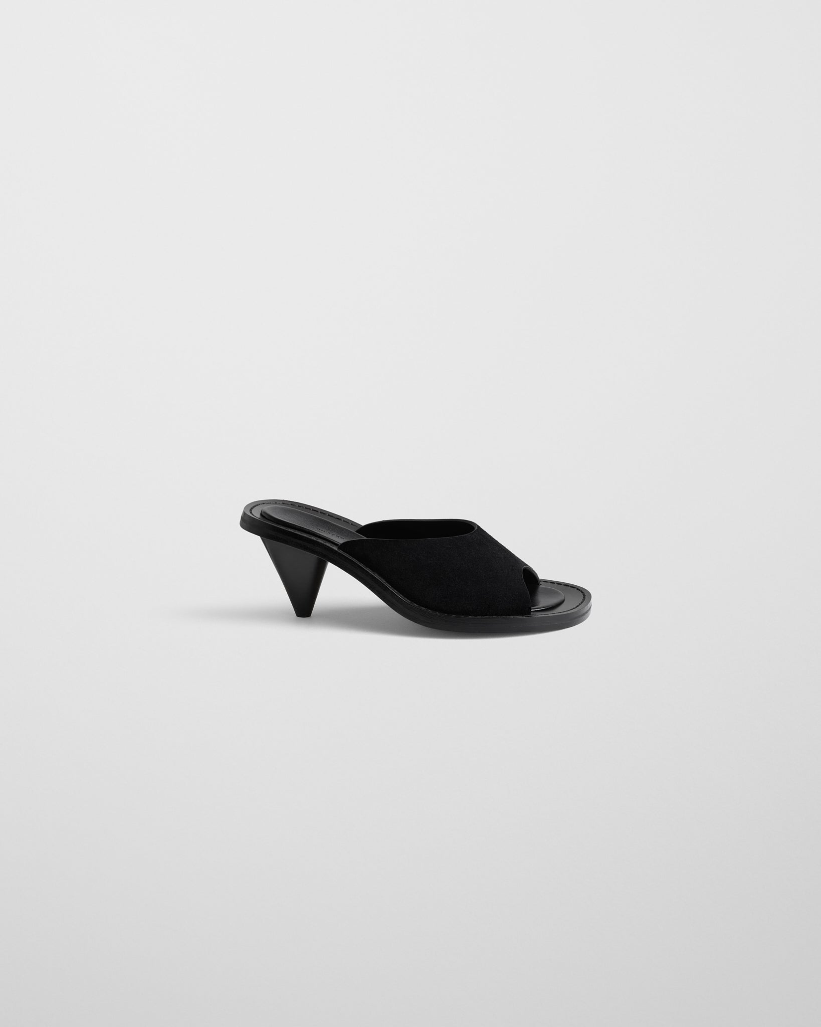 PHOEBE PHILO | STRAP MULE | black suede