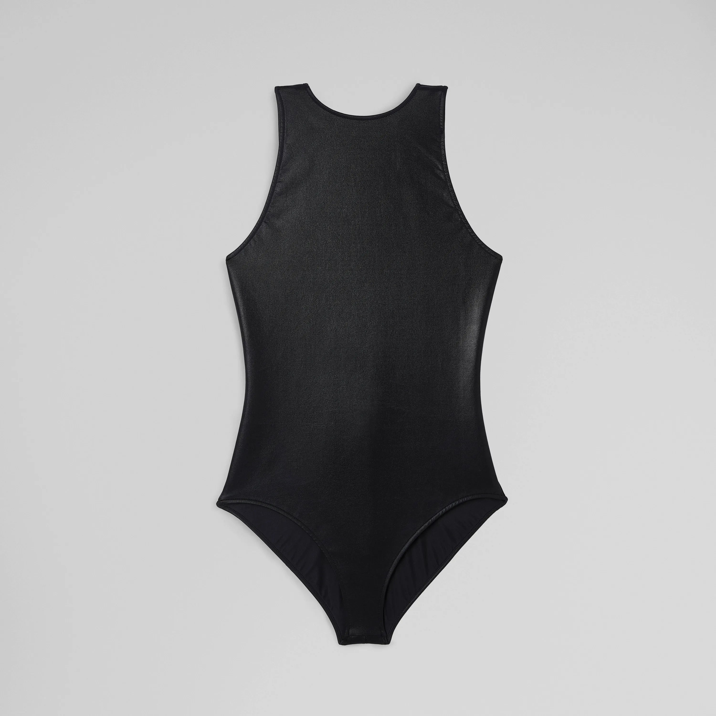 ★AGNEL★ Lillian monokini black PHOEBE PHILO | SWIMSUIT WITH BACK ZIP | BLACK POLYAMIDE