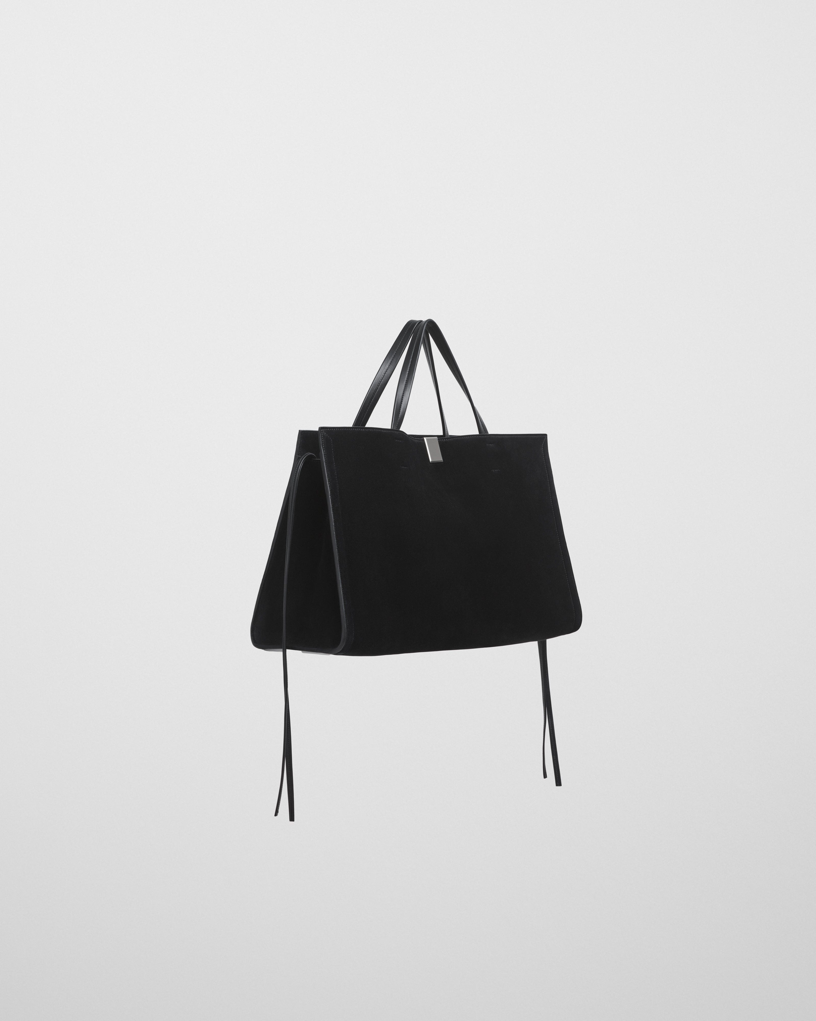 KABAブラック38 PHOEBE PHILO | MEDIUM KIT CABAS | BLACK SUEDE