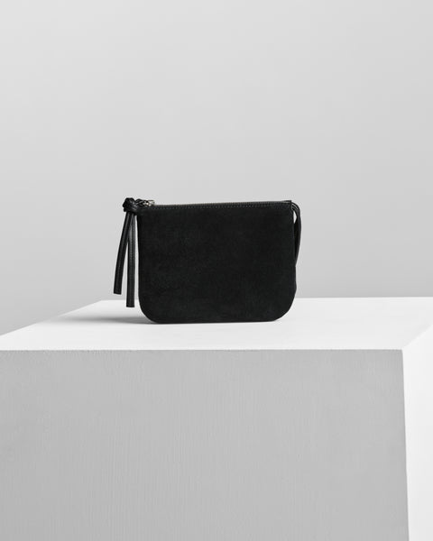 PHOEBE PHILO | POCKET GIG | BLACK SUEDE LEATHER