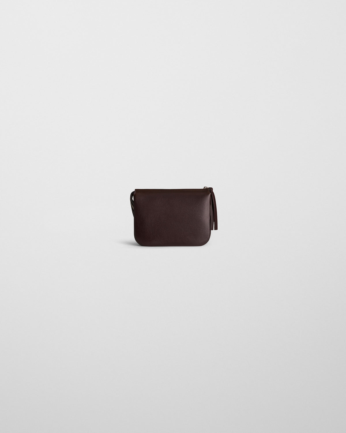 Back view of SMALL POCKET GIG in chocolate brown leather