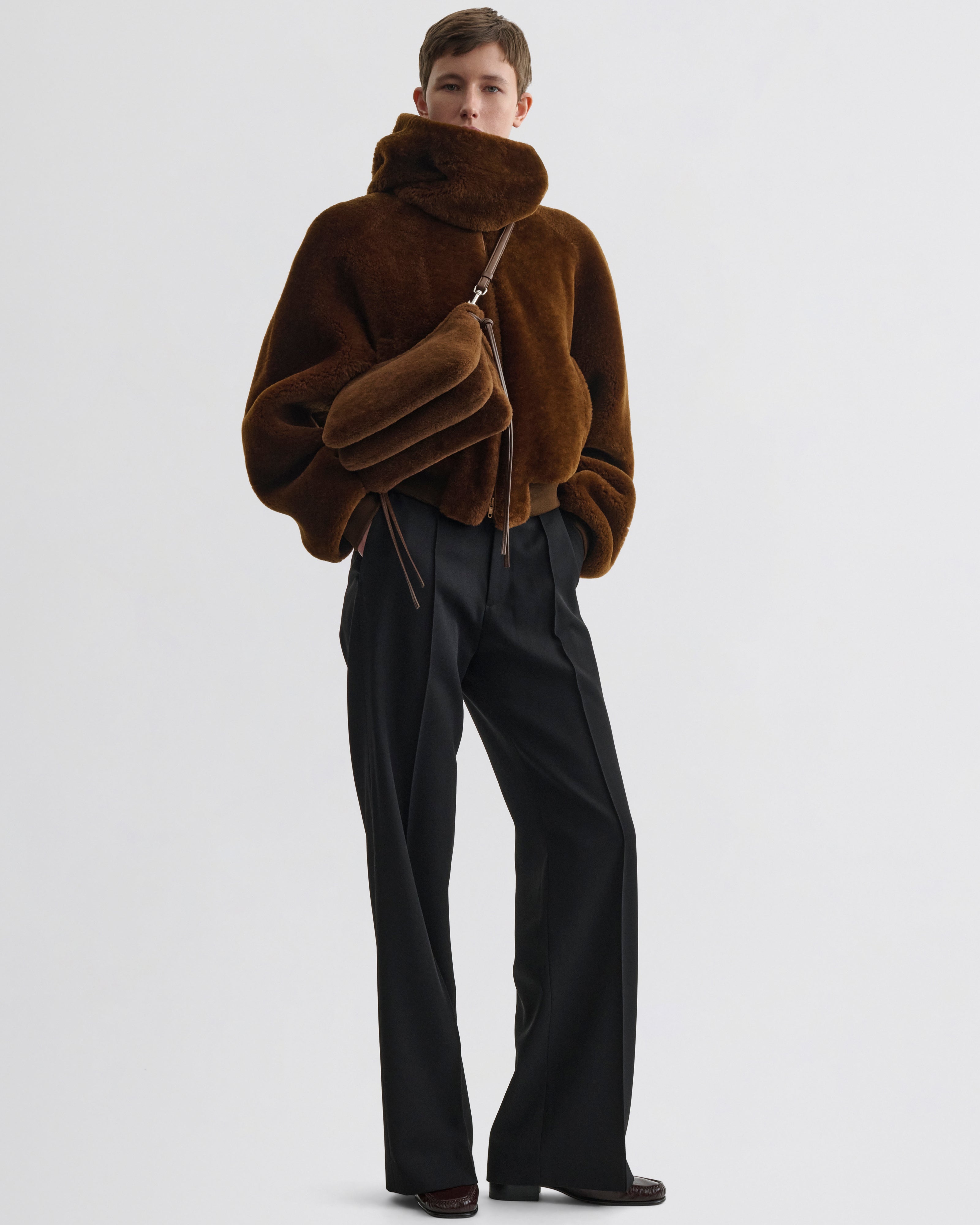 PHOEBE PHILO | CAPOOSH | DARK BROWN SHEARLING