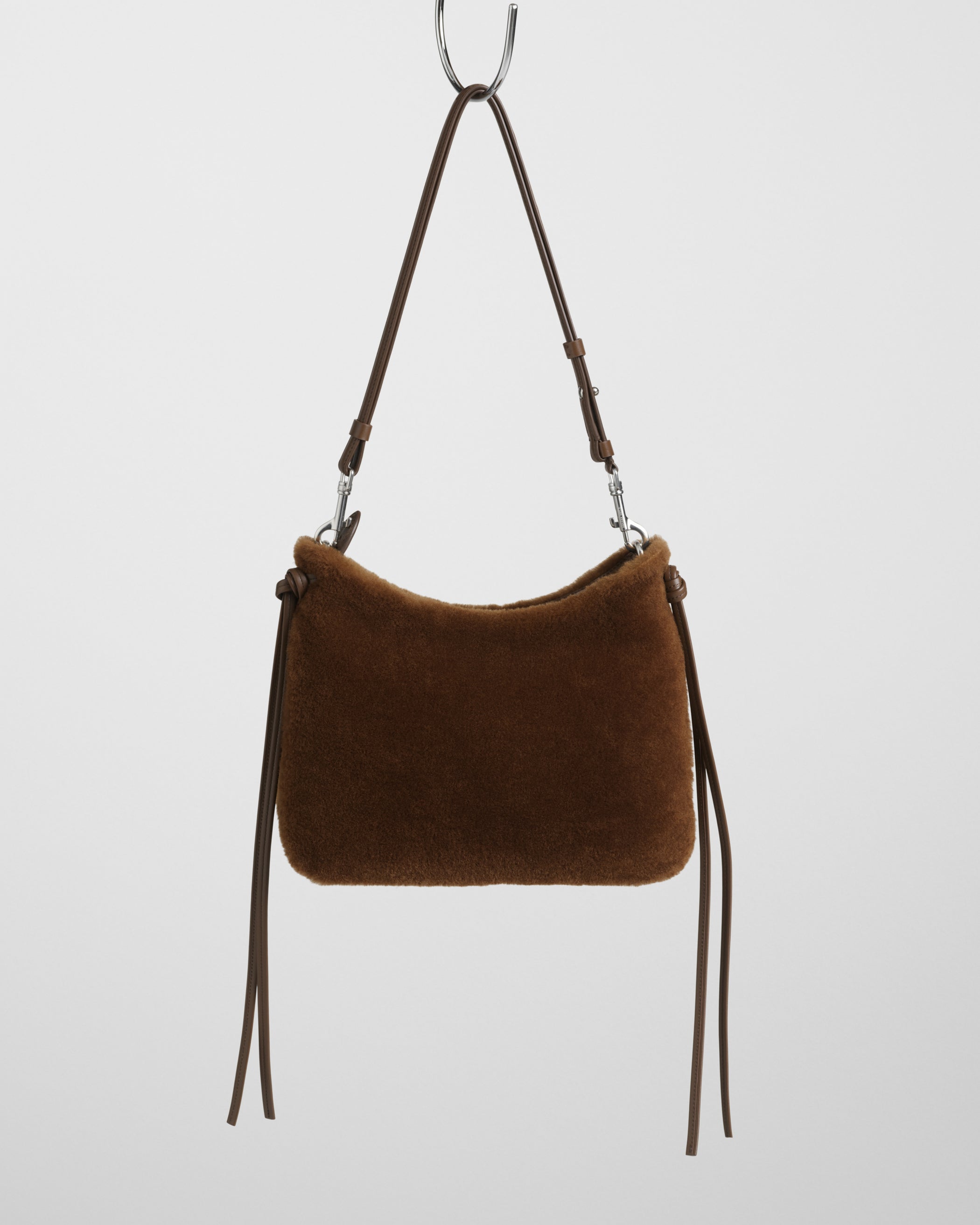 Back view of Small Gig Bag in ginger shearling