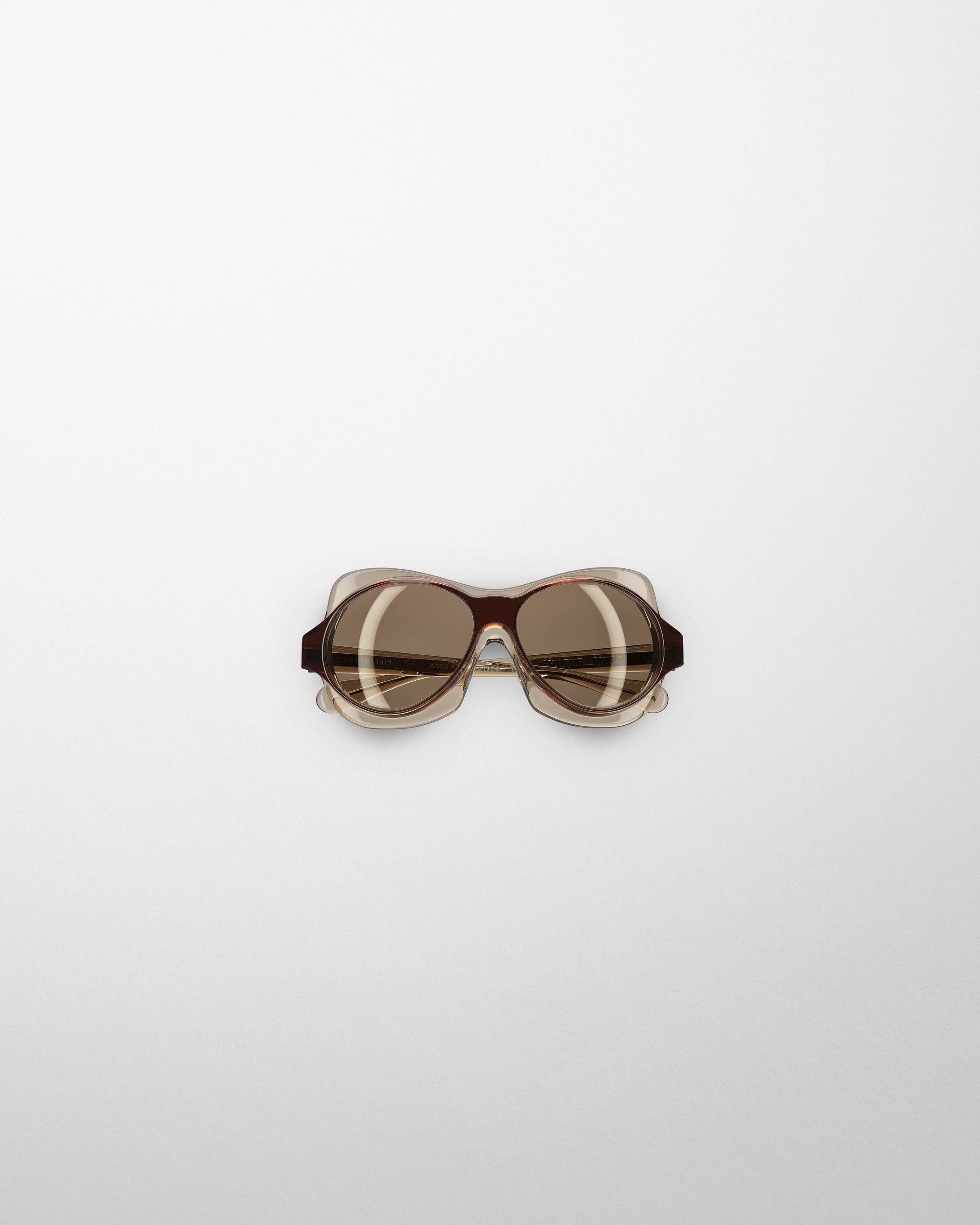 Front view of COOKIE SUNGLASSES in cognac acetate