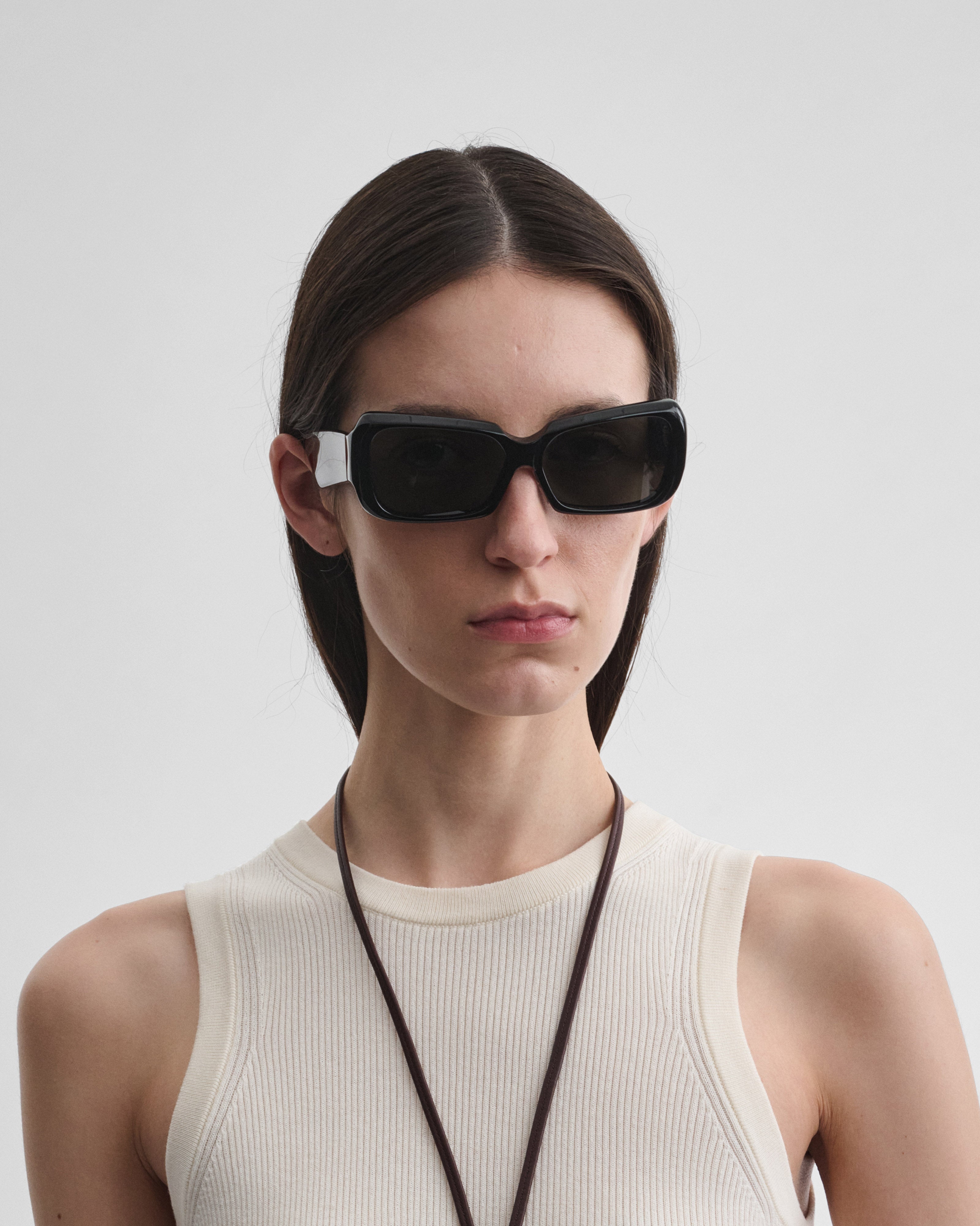 PHOEBE PHILO | SCORE SUNGLASSES | black acetate