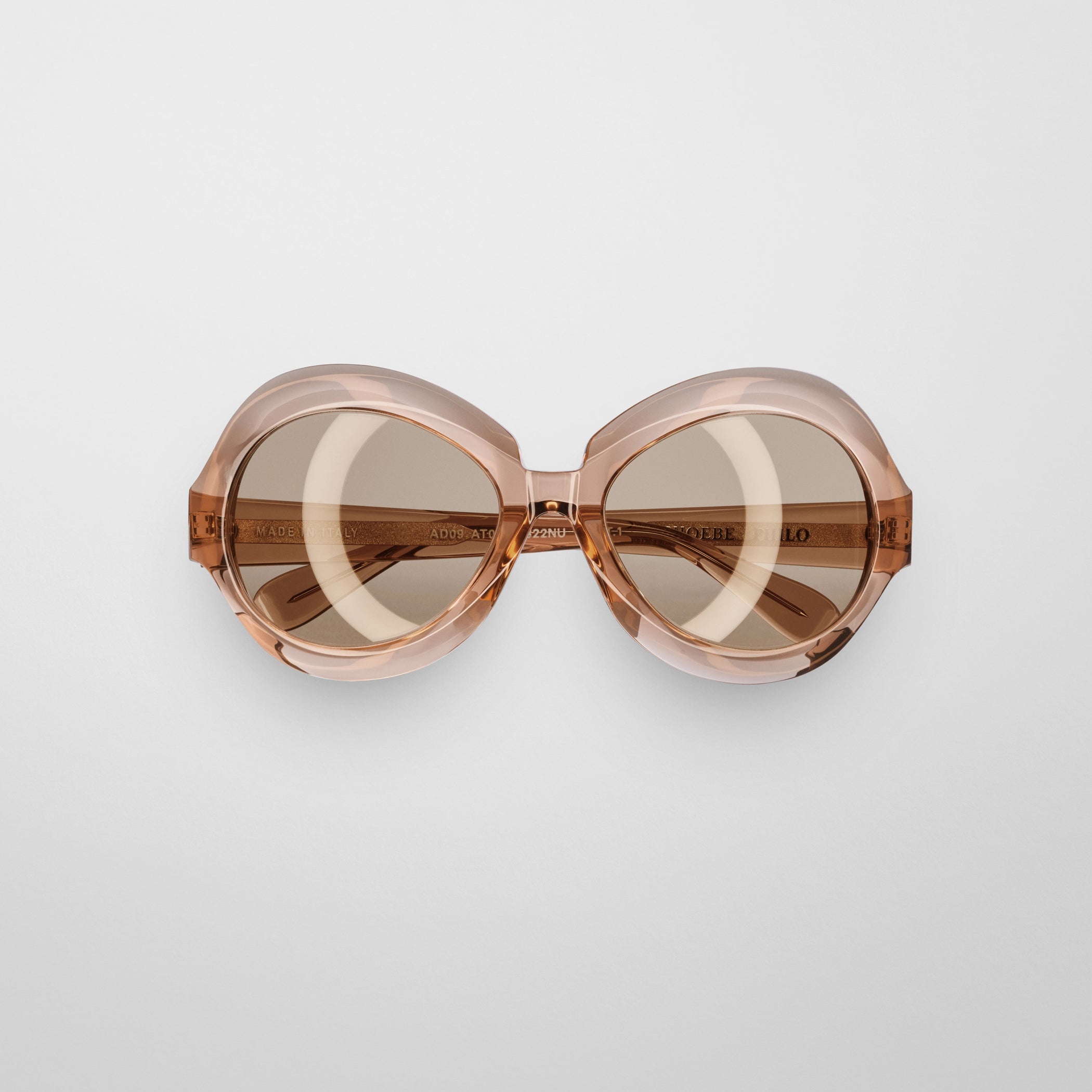 Front view of bliss sunglasses in raspberry acetate