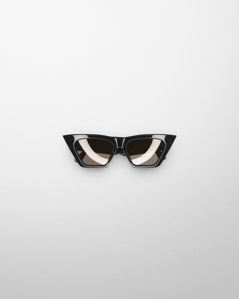 PHOEBE PHILO | PEAK SUNGLASSES | BLACK ACETATE