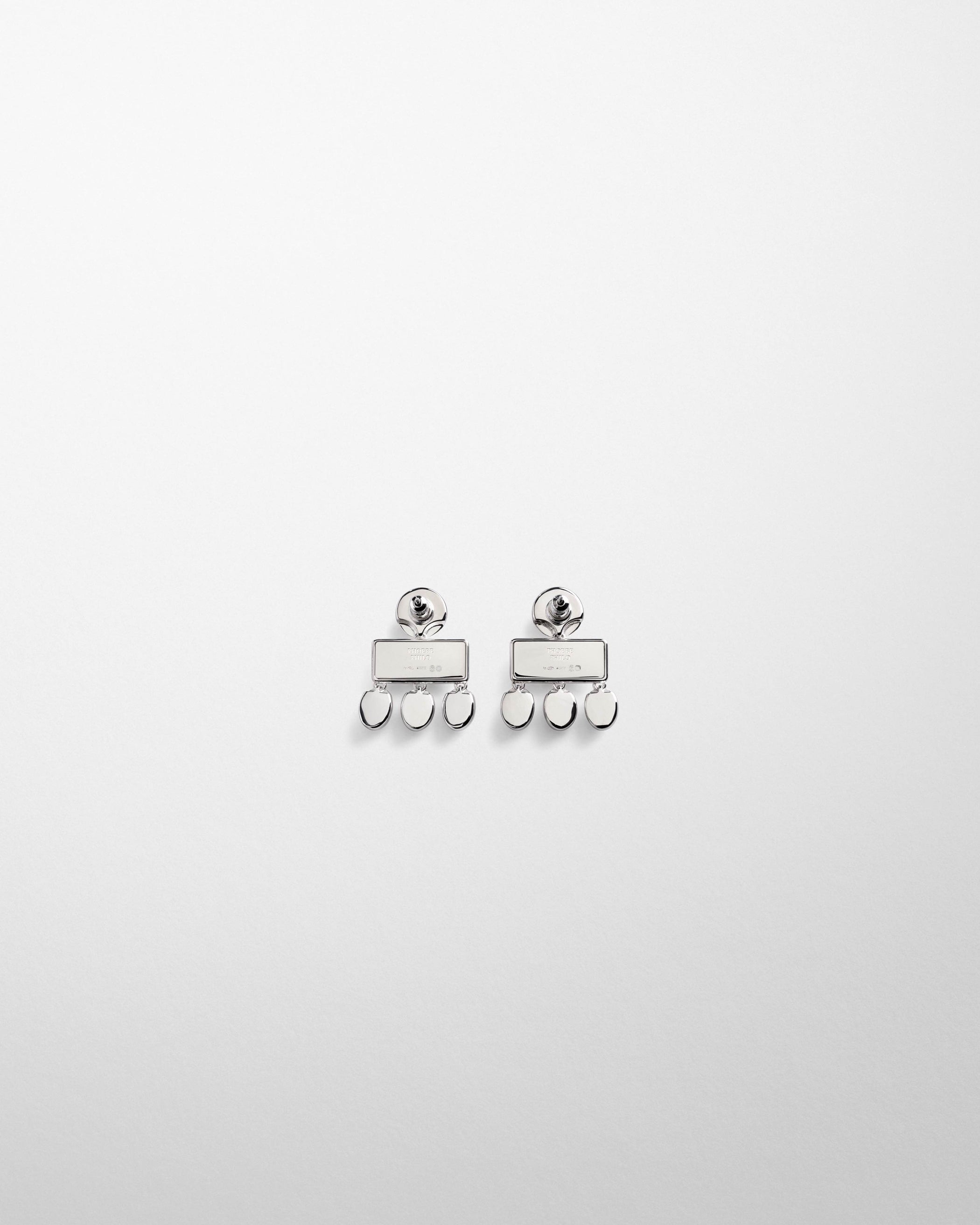 Back view of MINI CHANDELIER EARRINGS in sterling silver