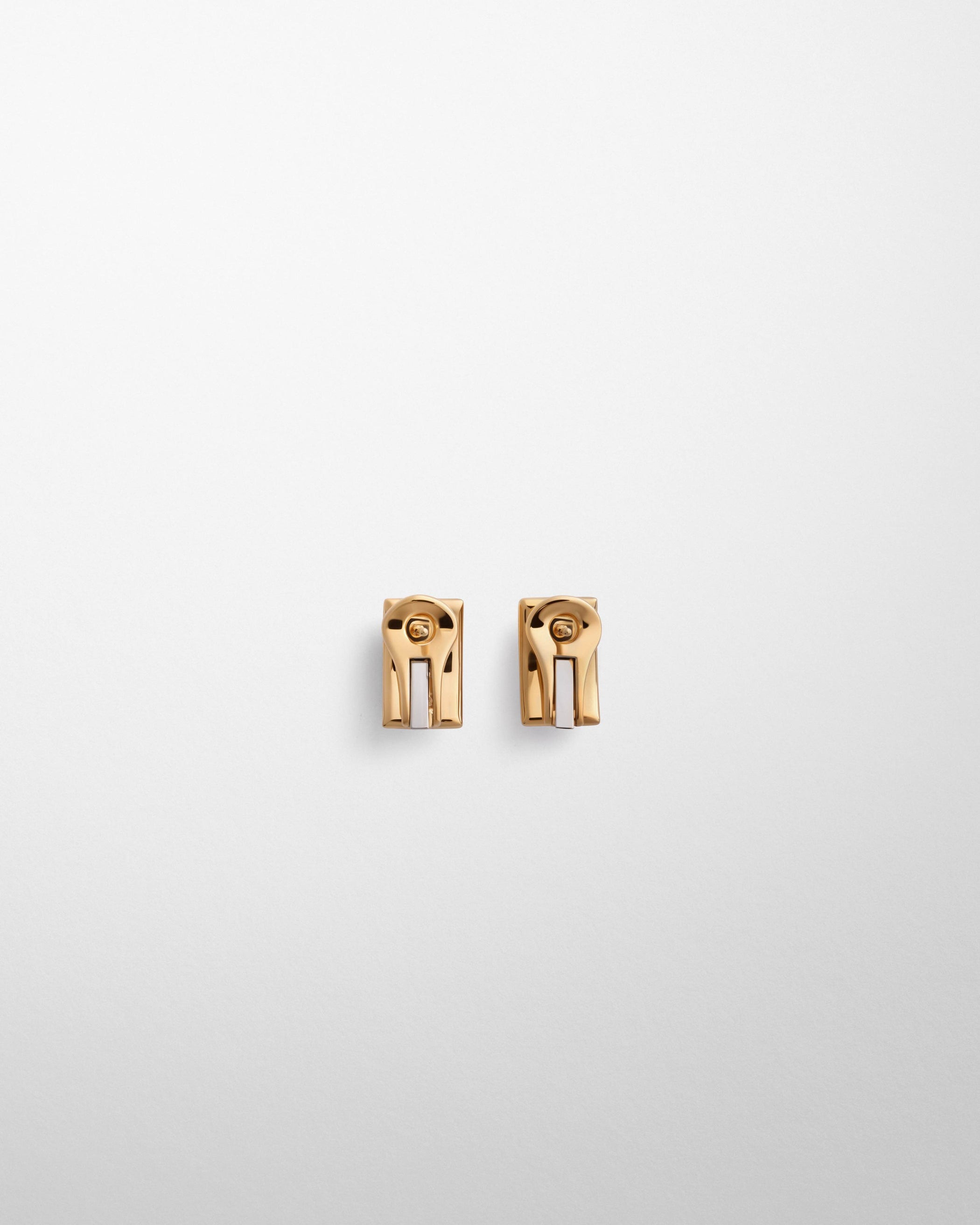 Back view of HALLMARK EARRINGS in gold plated sterling silver