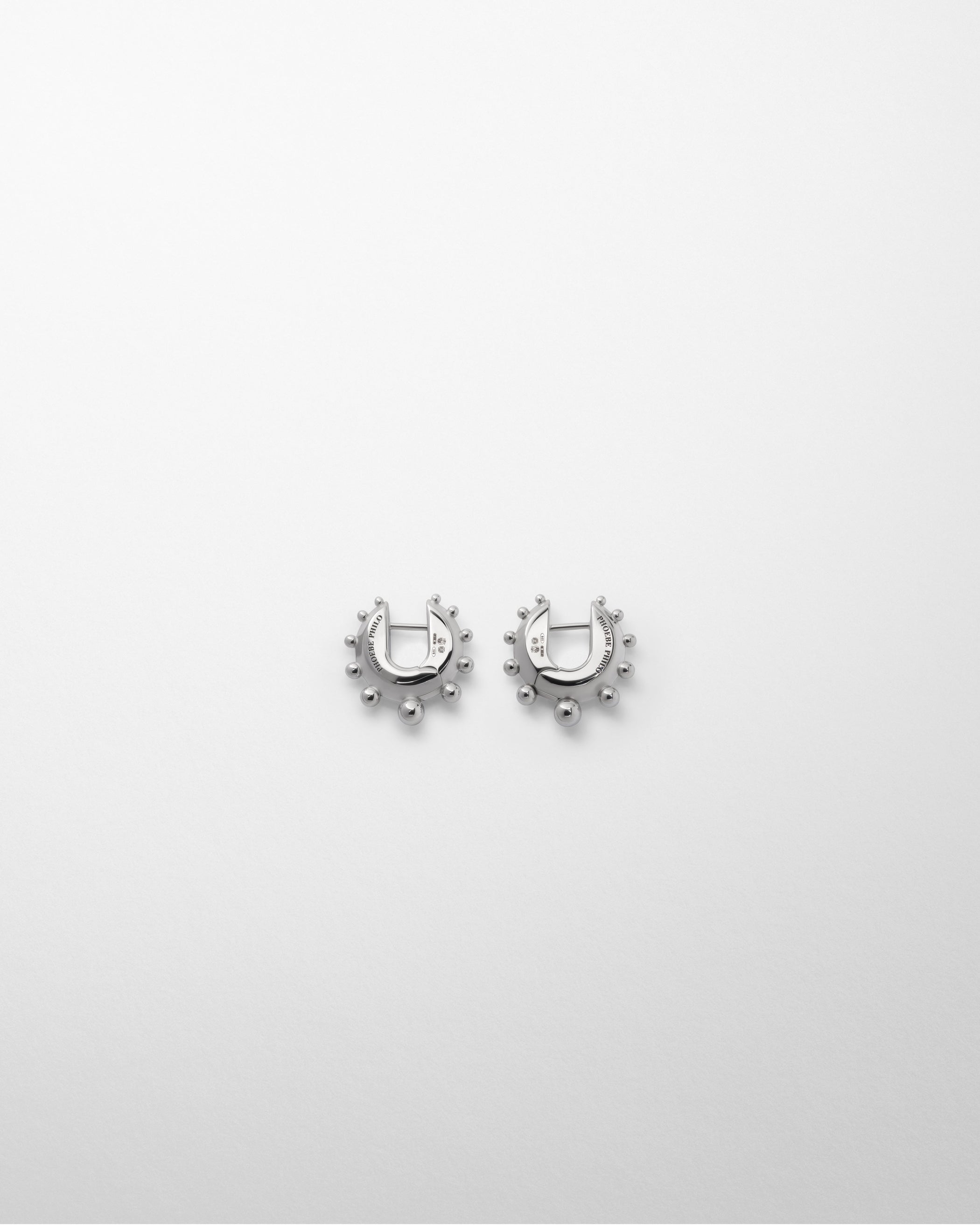 Back of BEADED HOOP EARRINGS SMALL in sterling silver