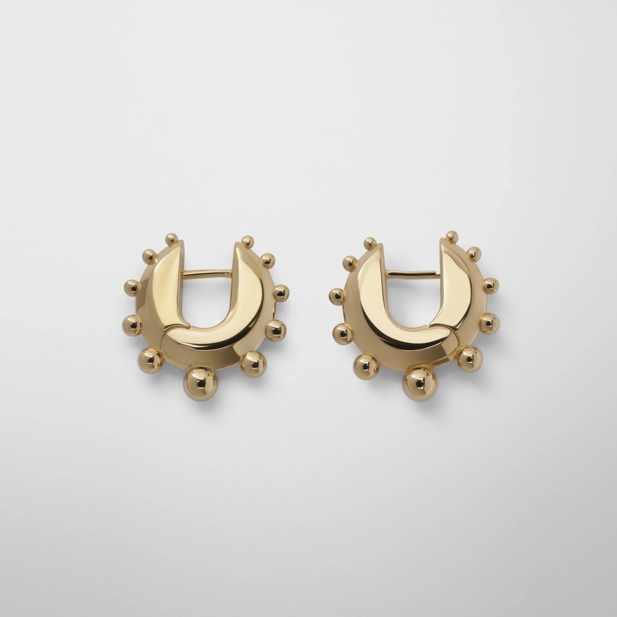 BEADED HOOP EARRINGS SMALL | gold plated sterling silver