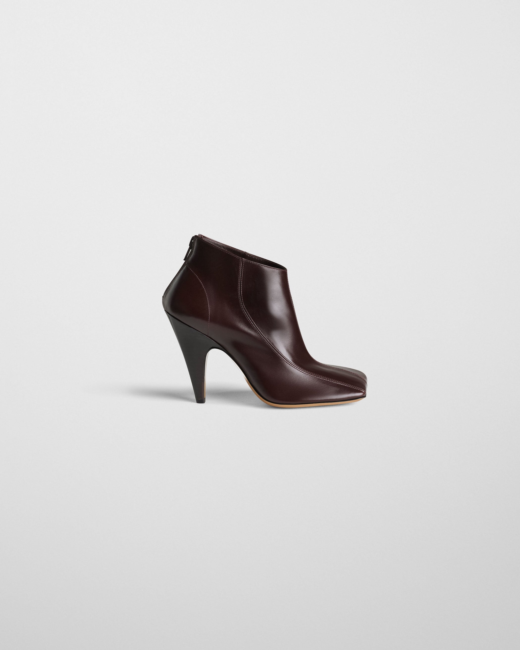 View of TILT ANKLE BOOT in oxblood leather