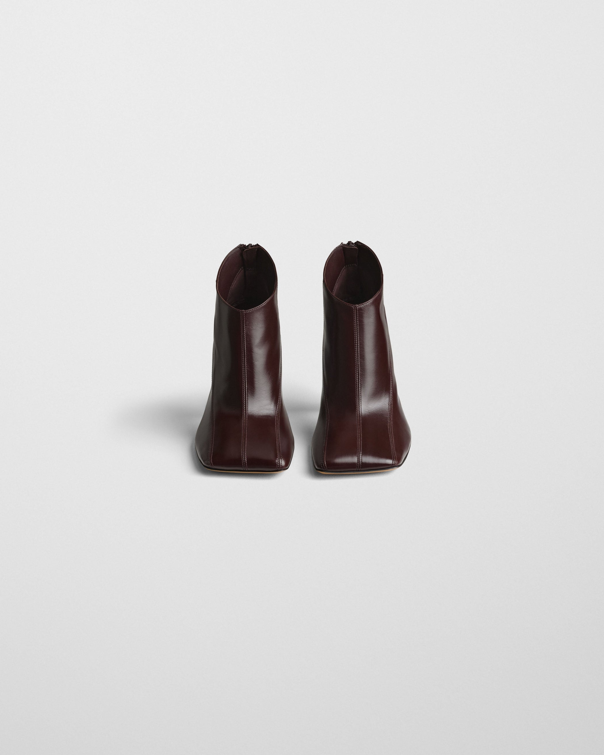 View of TILT ANKLE BOOT in oxblood leather