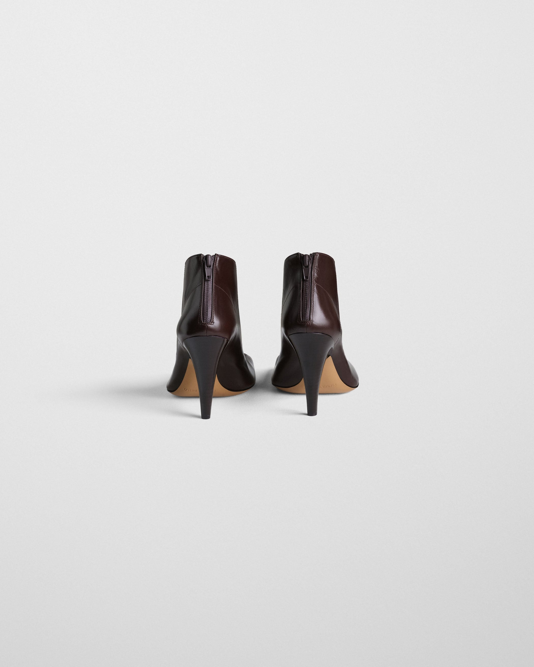 View of TILT ANKLE BOOT in oxblood leather