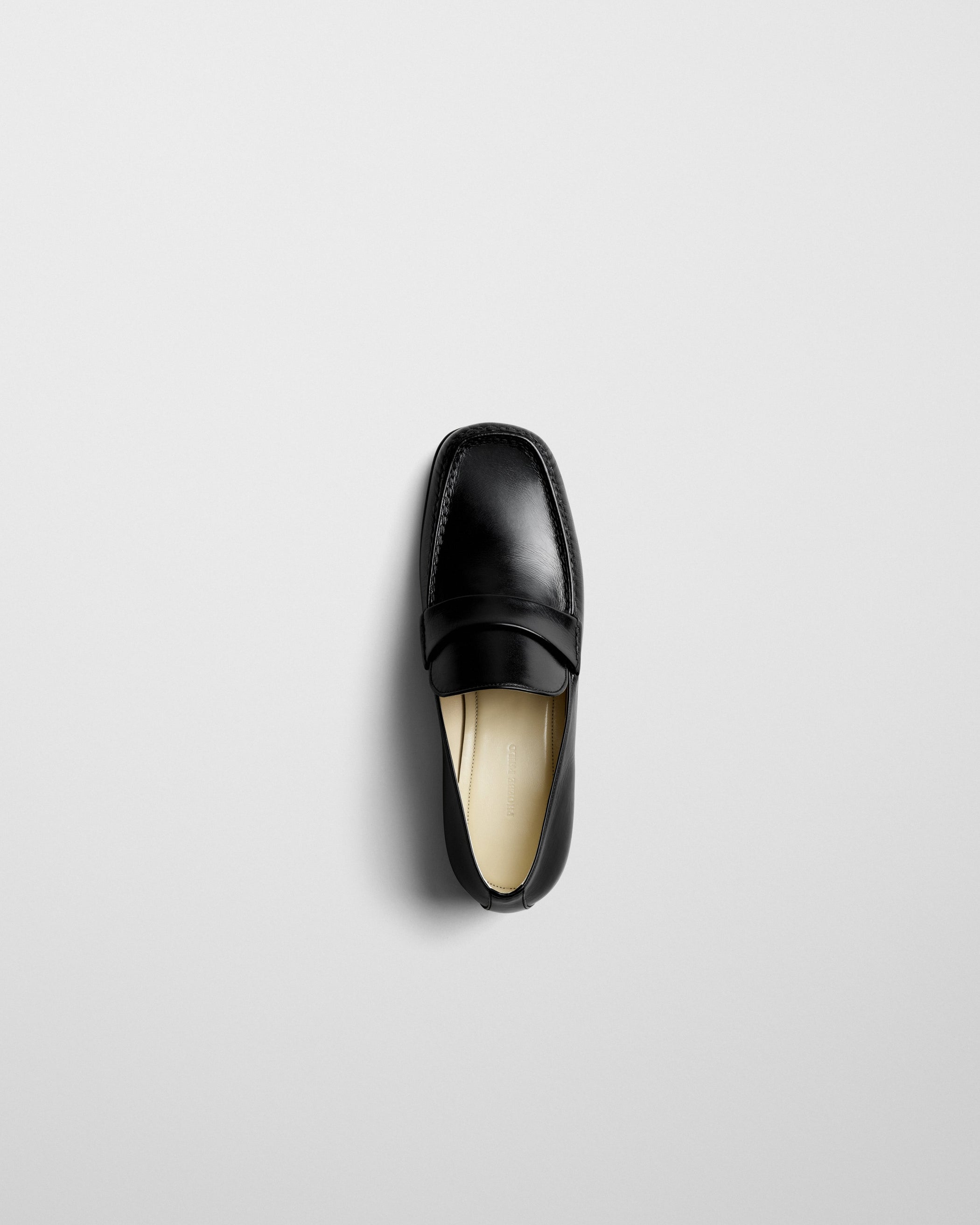 Top view of MAN’S LOAFER in black leather