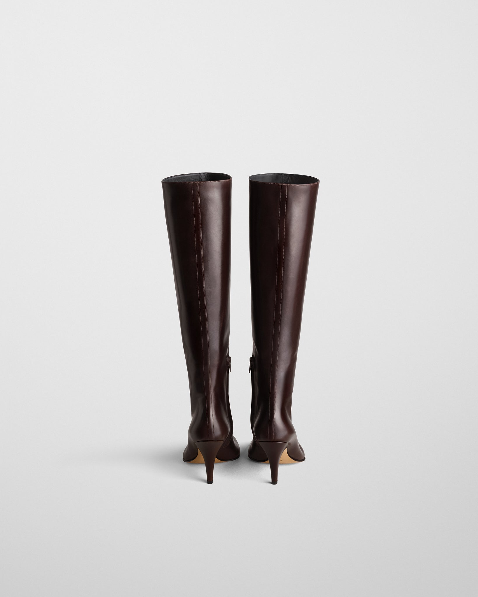 View of KNEE-HIGH BOOT in oxblood leather