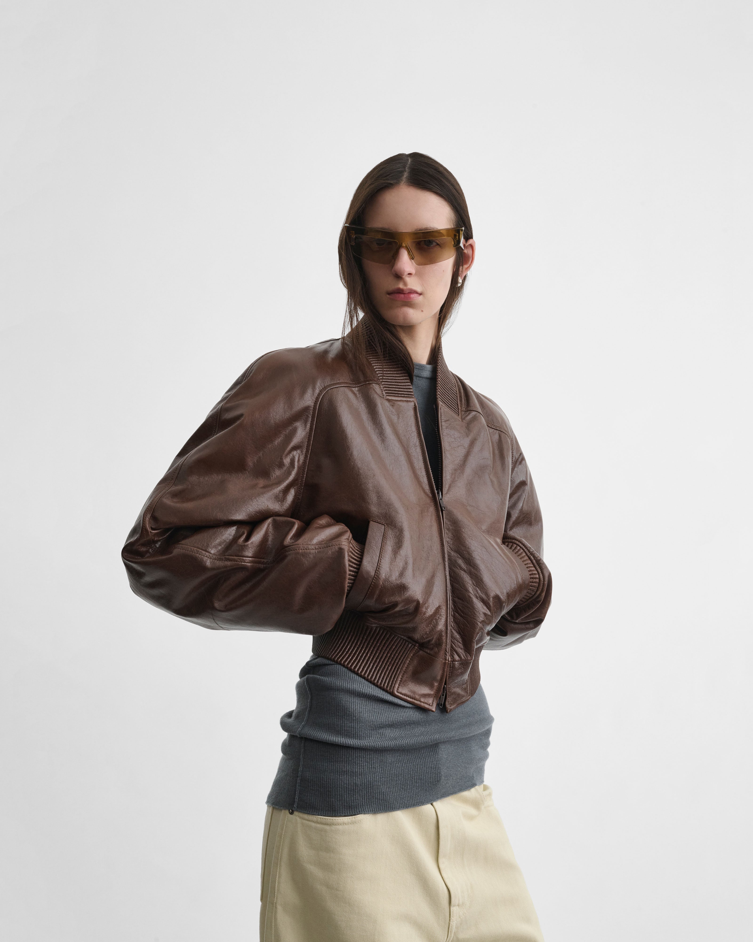 tobacco leather jacket Linc Biker Effortlessly cool and supremely functional Freenote Cloth High Low Leather