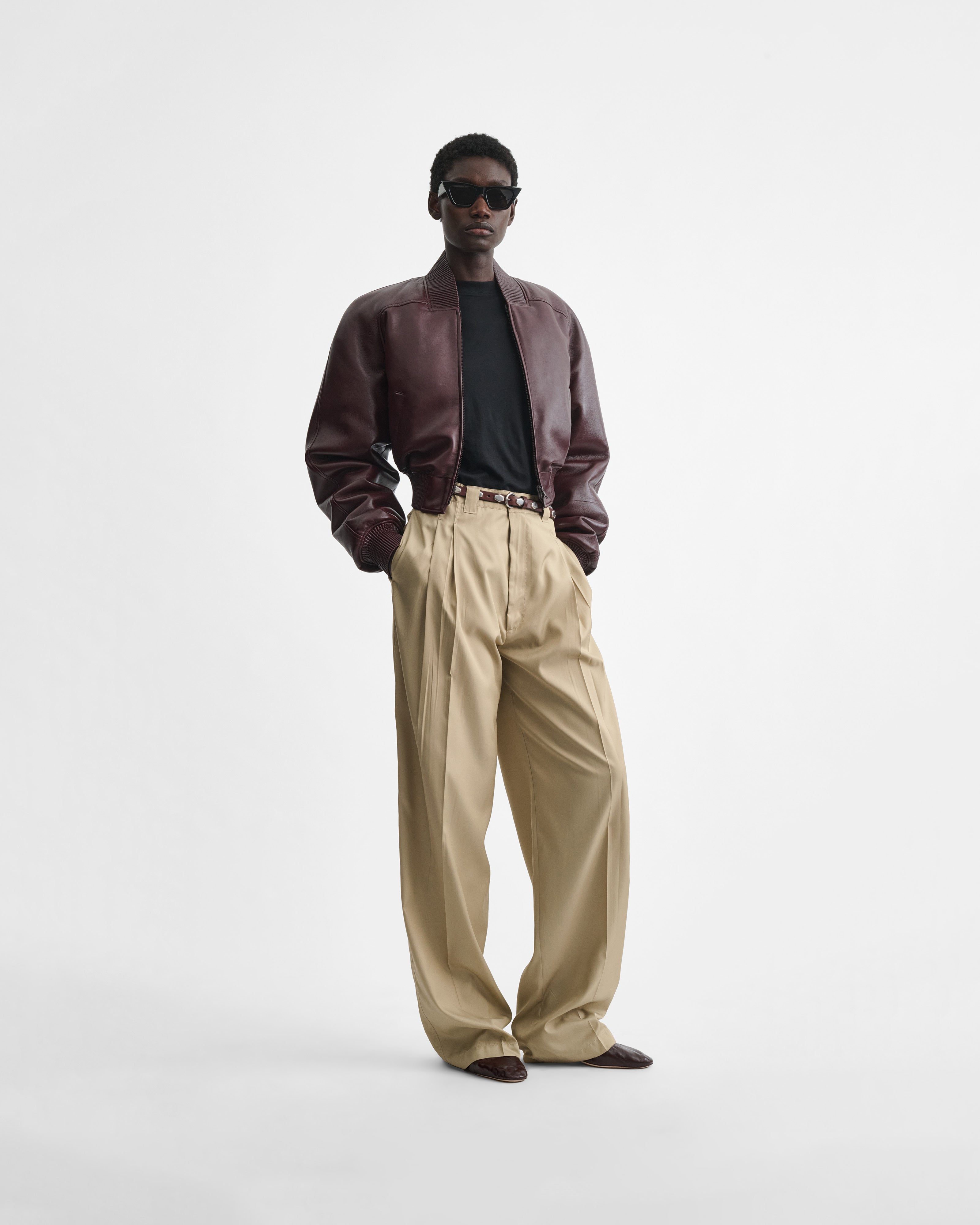 PHOEBE PHILO | CHINO TROUSERS | trench poly twill