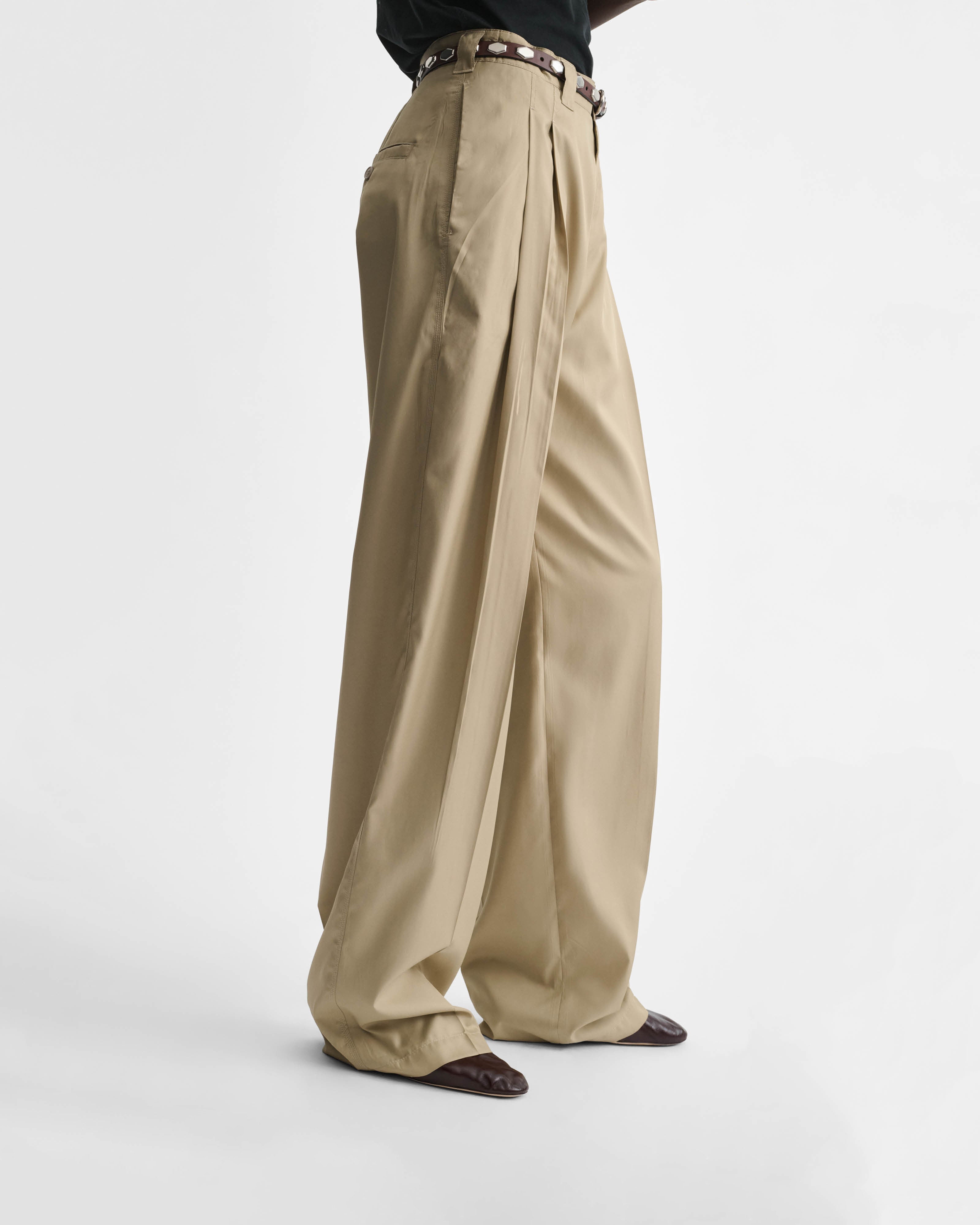PHOEBE PHILO | CHINO TROUSERS | trench poly twill