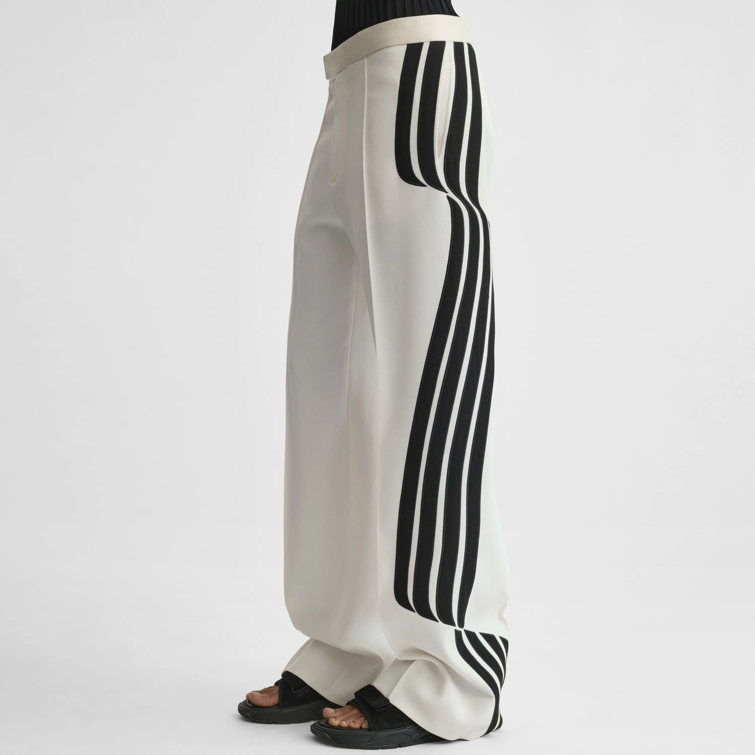 PHOEBE PHILO | WAVE TROUSERS | BLACK AND WHITE TECHNICAL PHOEBE PHILO | WAVE TROUSERS | BLACK AND WHITE TECHNICAL