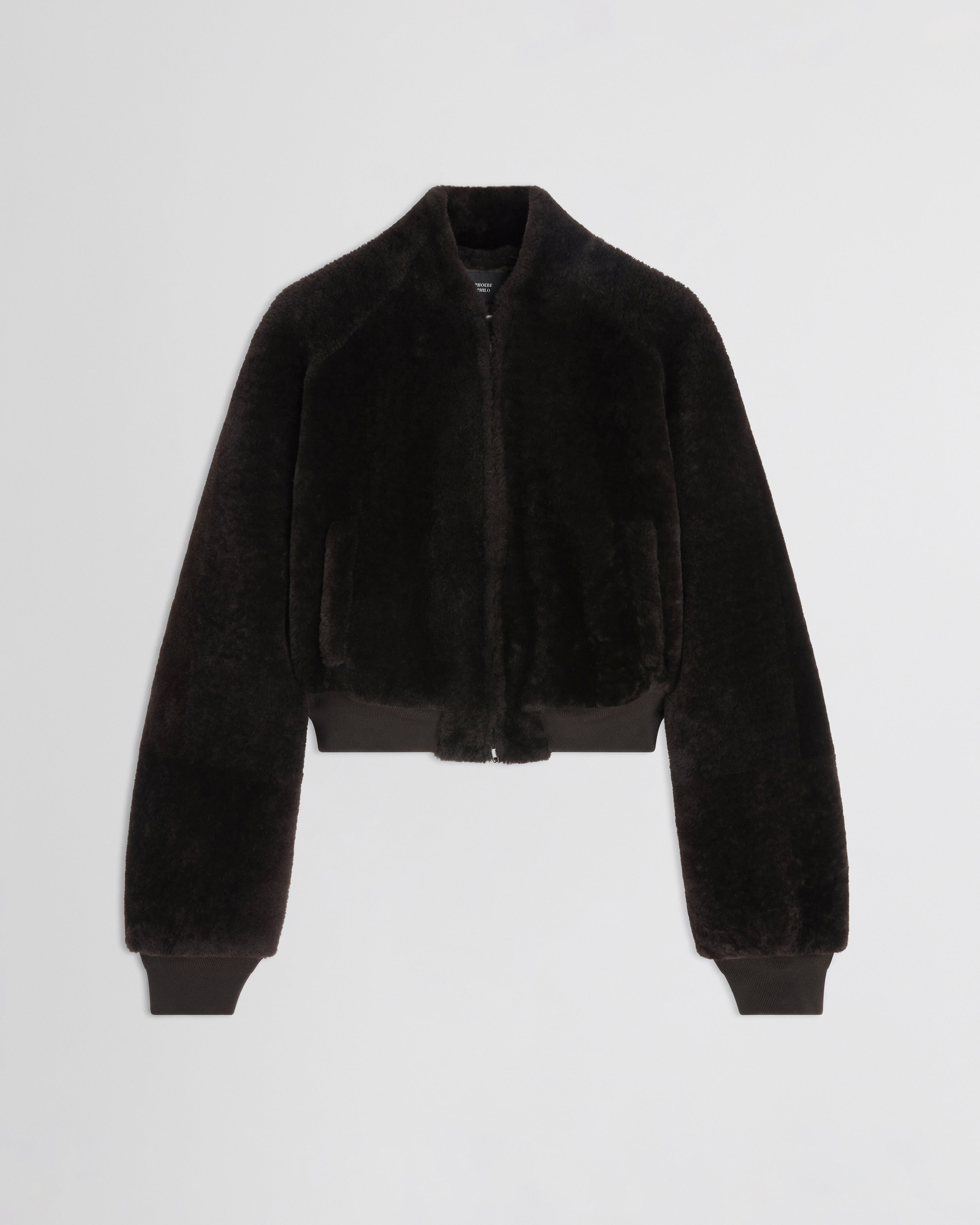 SUPER SOFT BOMBER JACKET | deep brown shearling