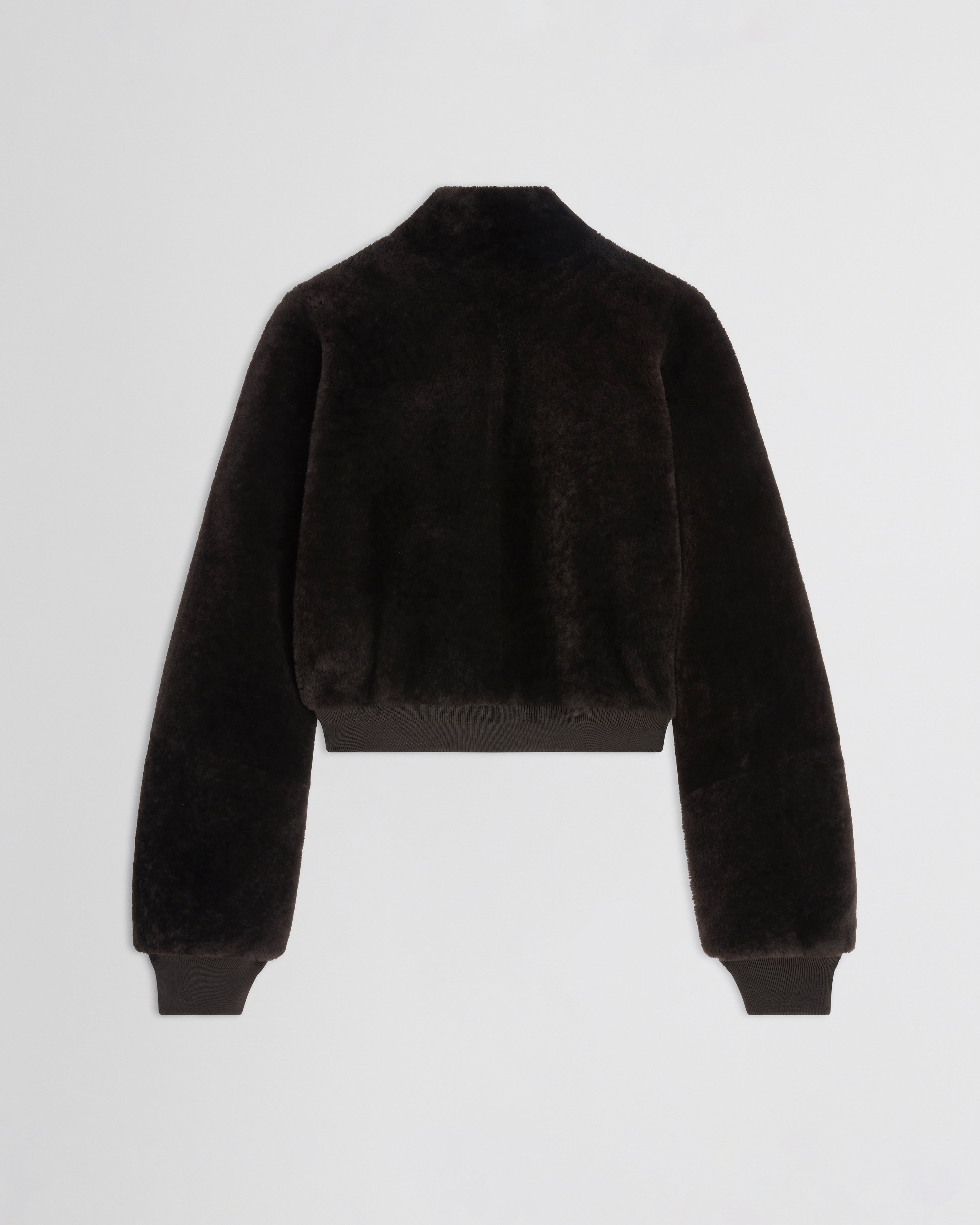 SUPER SOFT BOMBER JACKET | deep brown shearling
