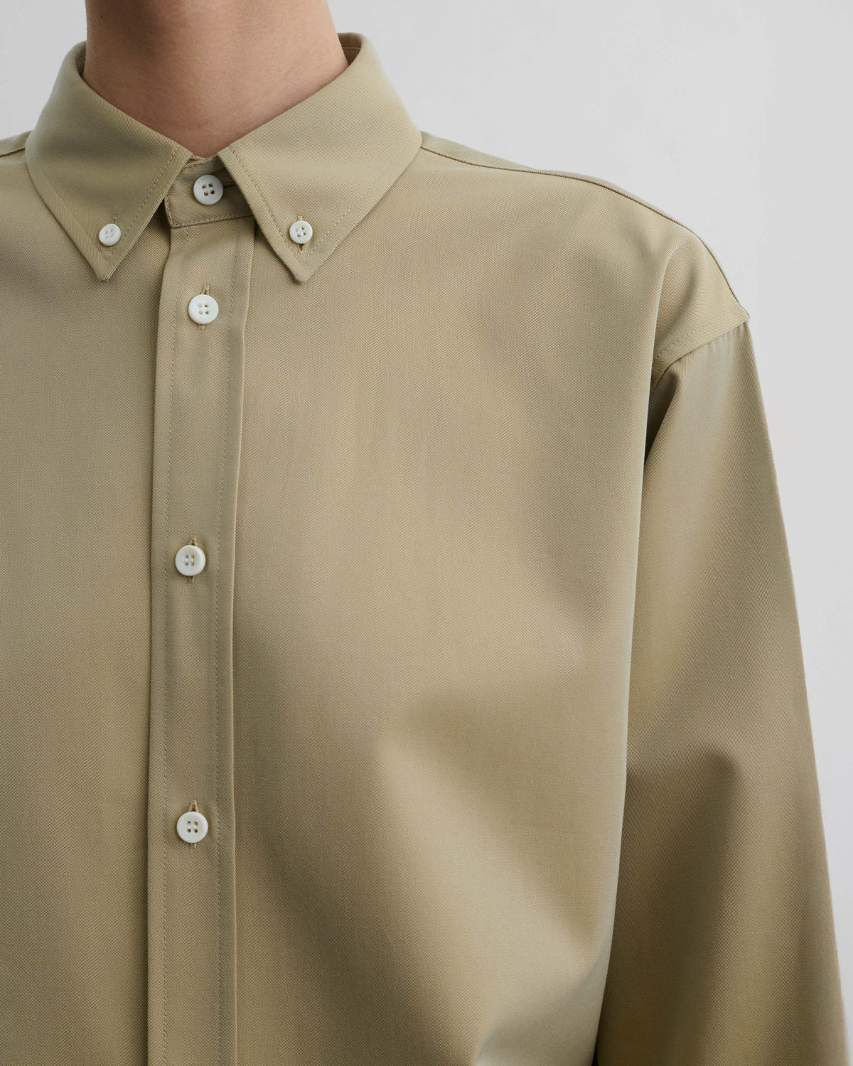 PHOEBE PHILO | BUTTON COLLAR SHIRT | trench cotton