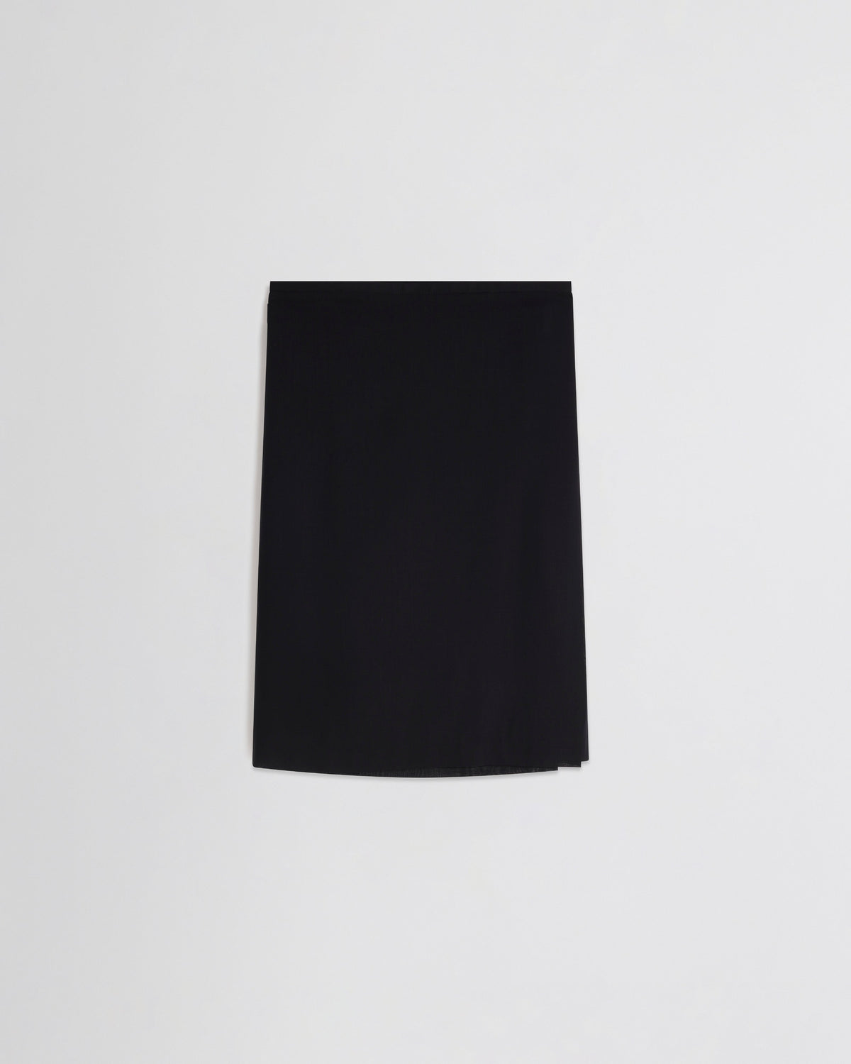 Front view of KILT in black wool