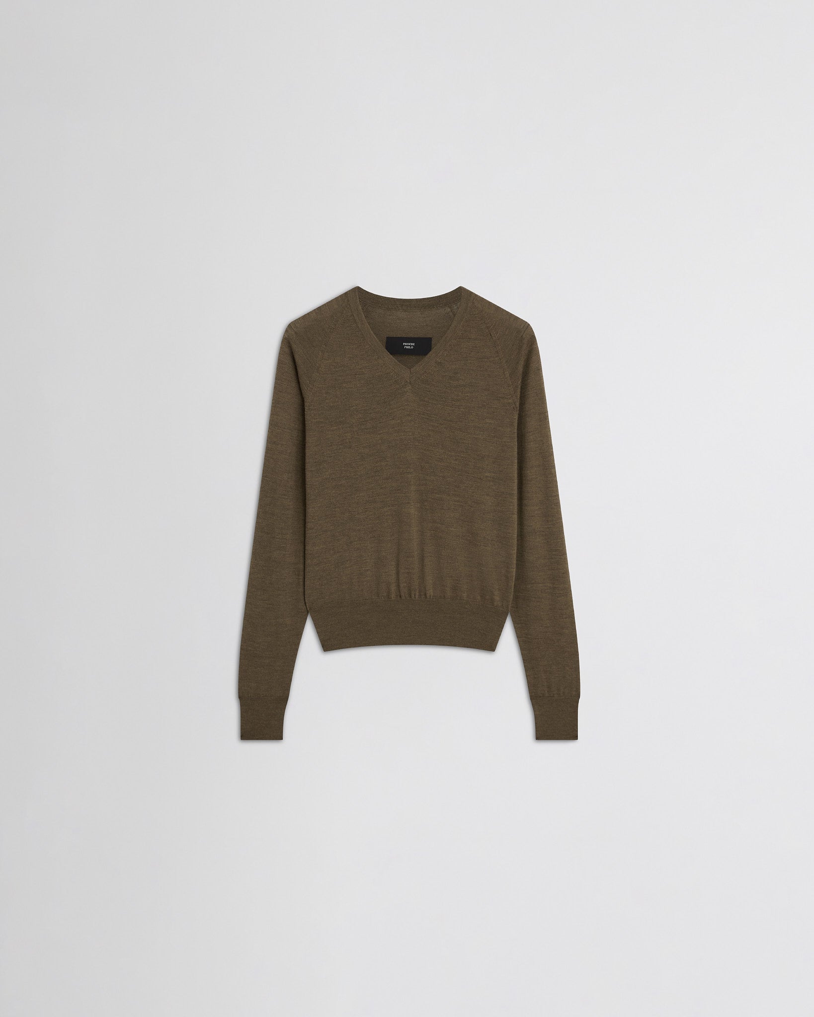PHOEBE PHILO フィービーファイロ 25AW SHRUNK V-NECK SWEATER Vネックニットセーター CK102 YW4575 828TP ブラウン S PHOEBE PHILO フィービーファイロ 25AW SHRUNK V-NECK SWEATER Vネック