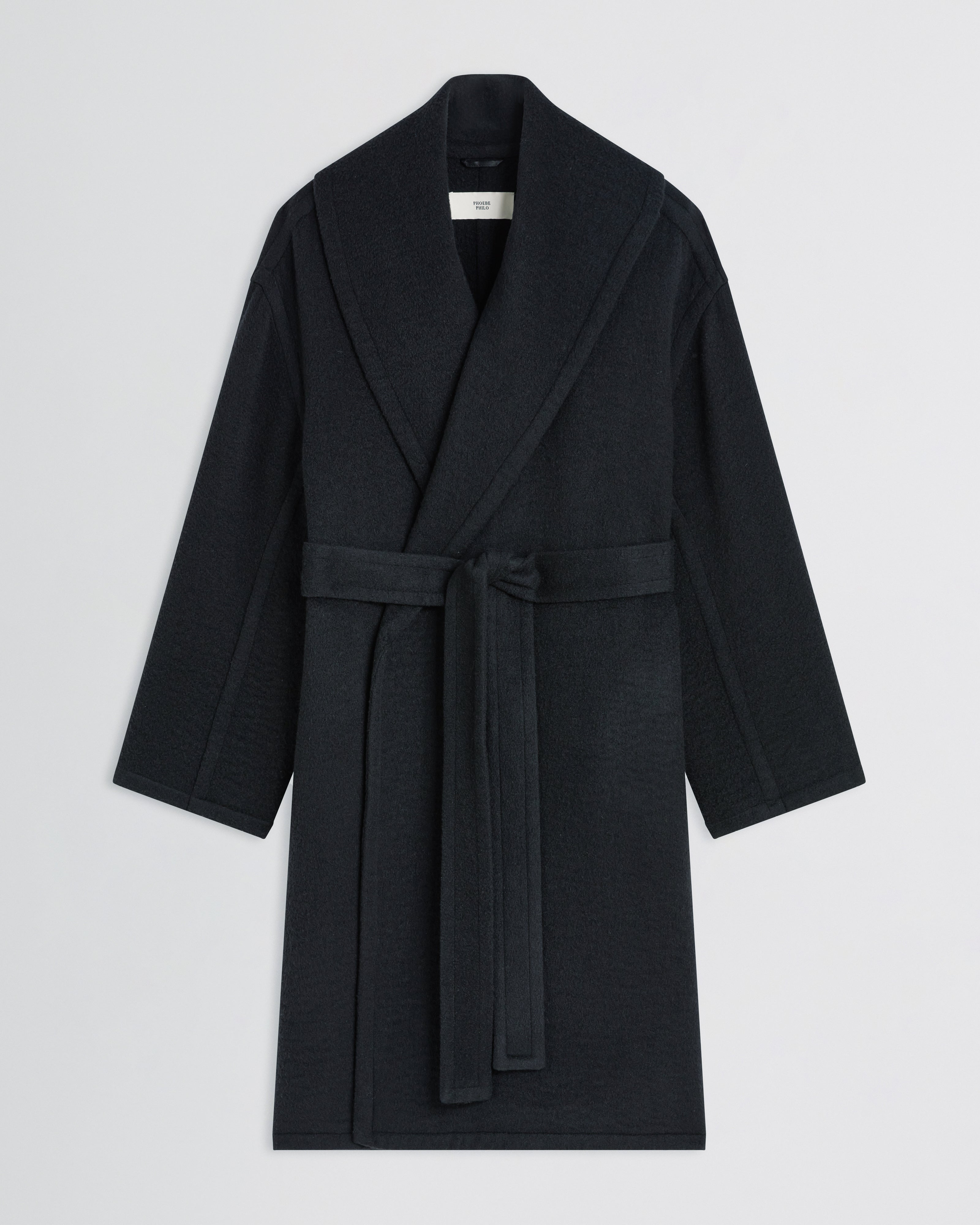 PHOEBE ENGLISH】背面プリーツ Hooded Coat black Phoebe English SS23