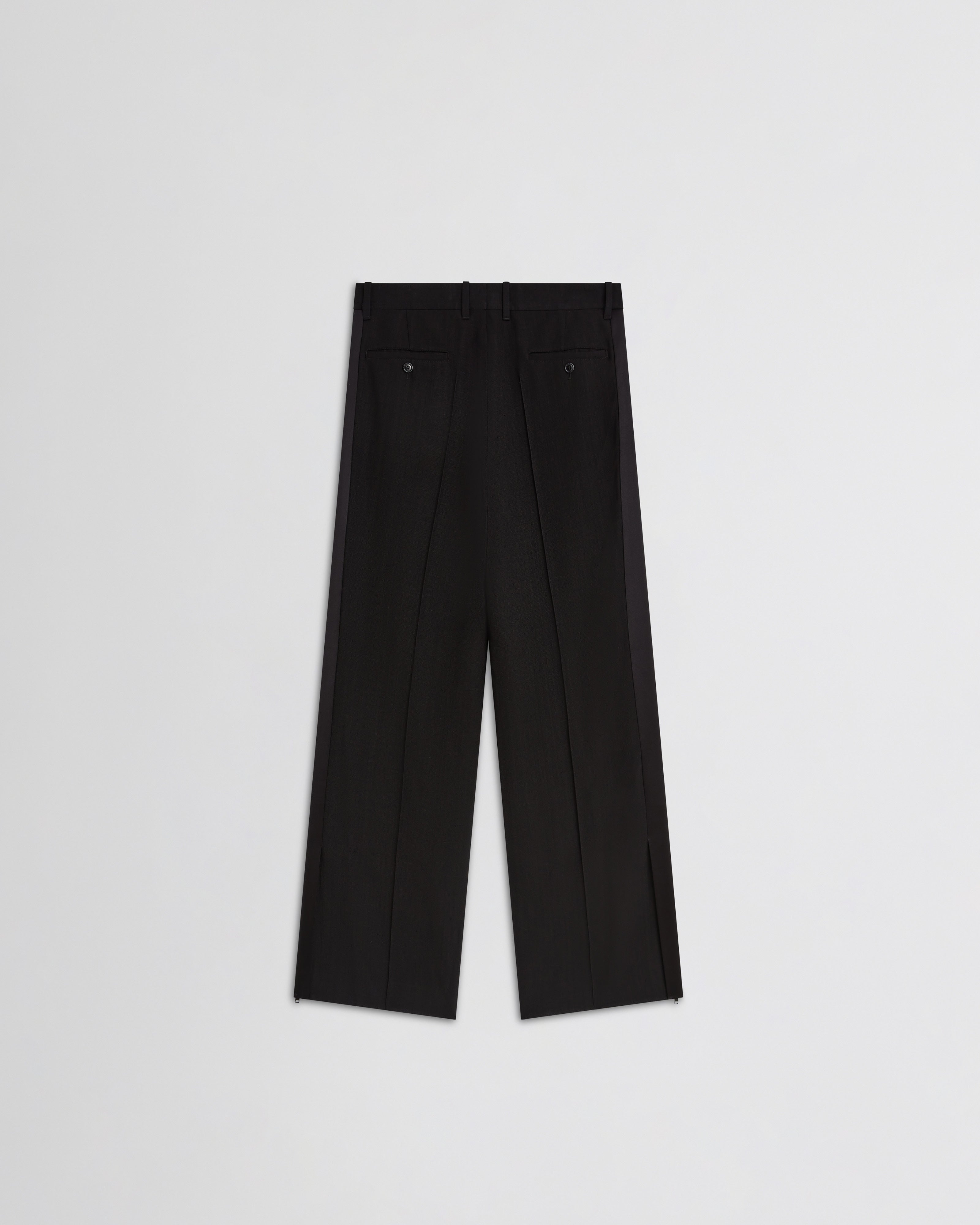 PHOEBE PHILO | SPLIT TUX TROUSERS | BLACK WOOL