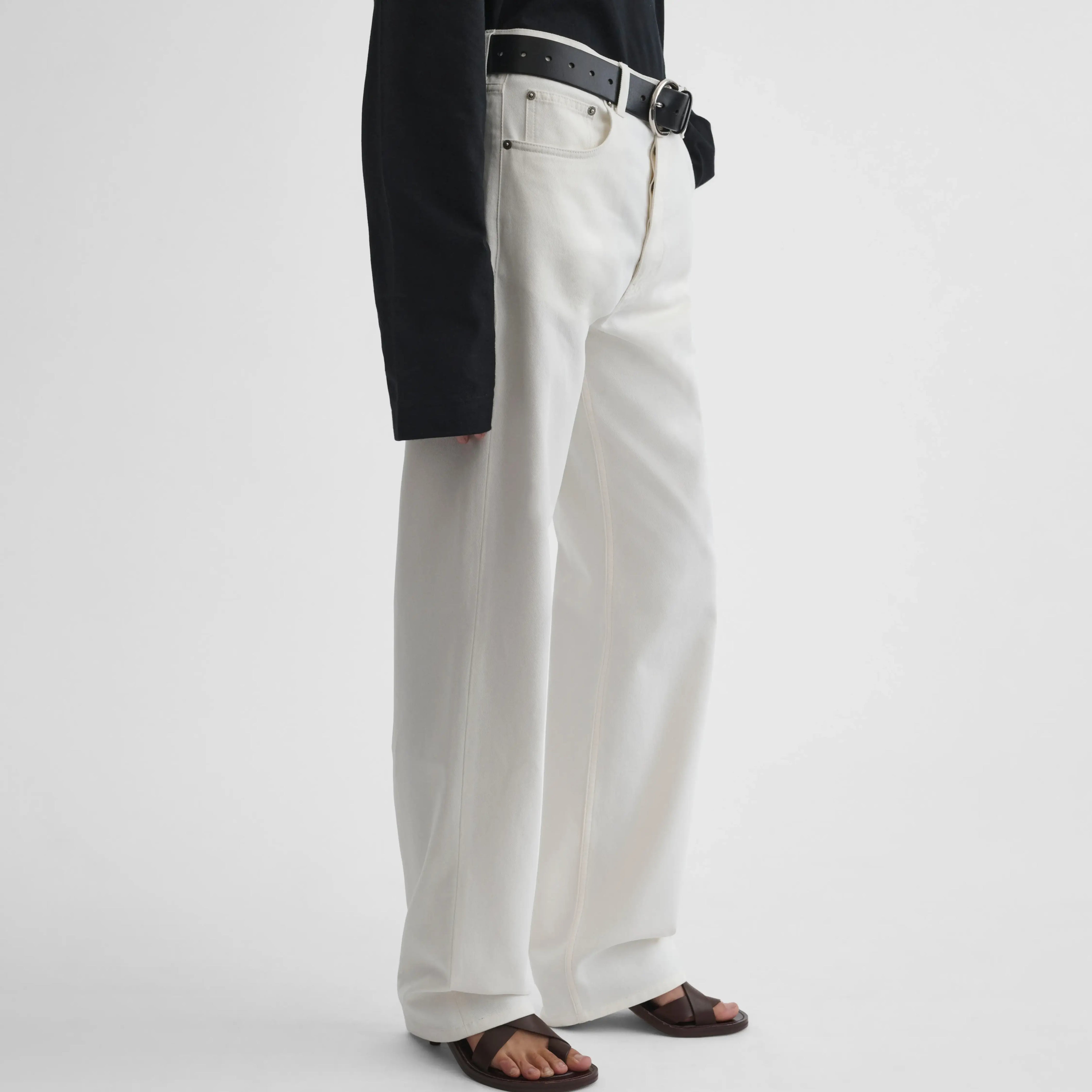 PHOEBE PHILO | CLASSIC JEANS | PLASTER WHITE COTTON PHOEBE PHILO | CLASSIC JEANS | PLASTER WHITE COTTON
