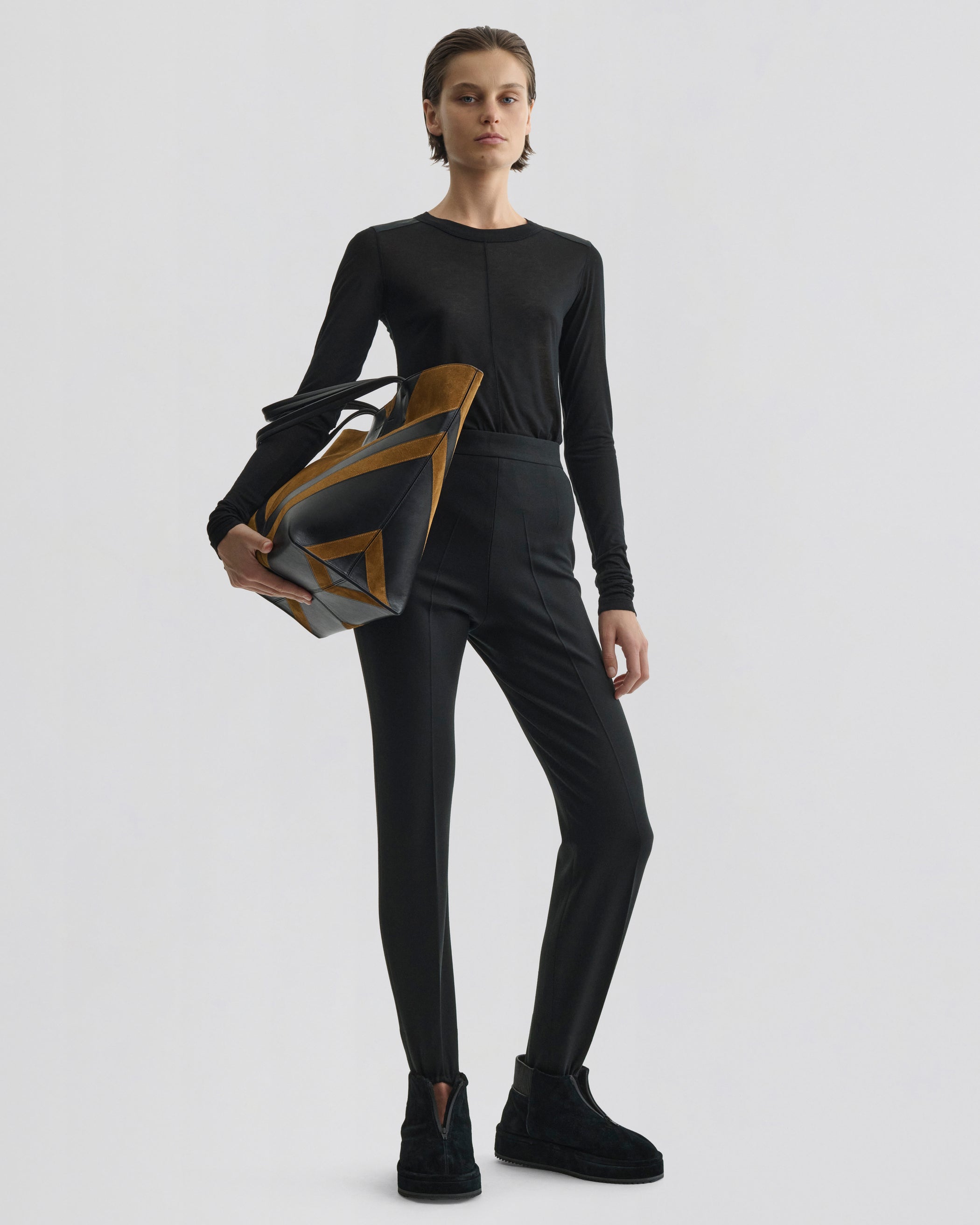 STIRRUP TROUSERS | black wool