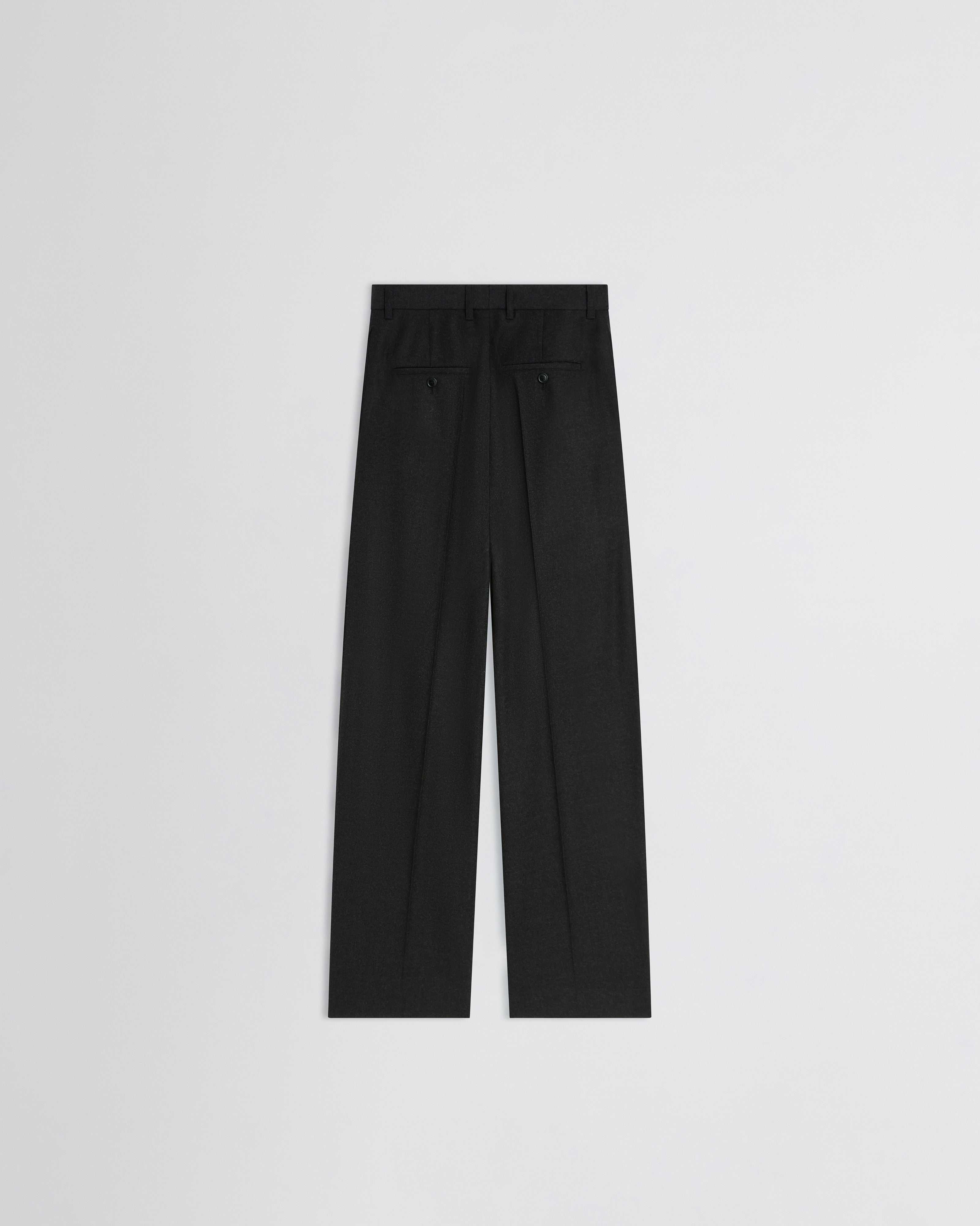 PHOEBE PHILO | DOUBLE PLEAT TROUSERS | CHARCOAL WOOL