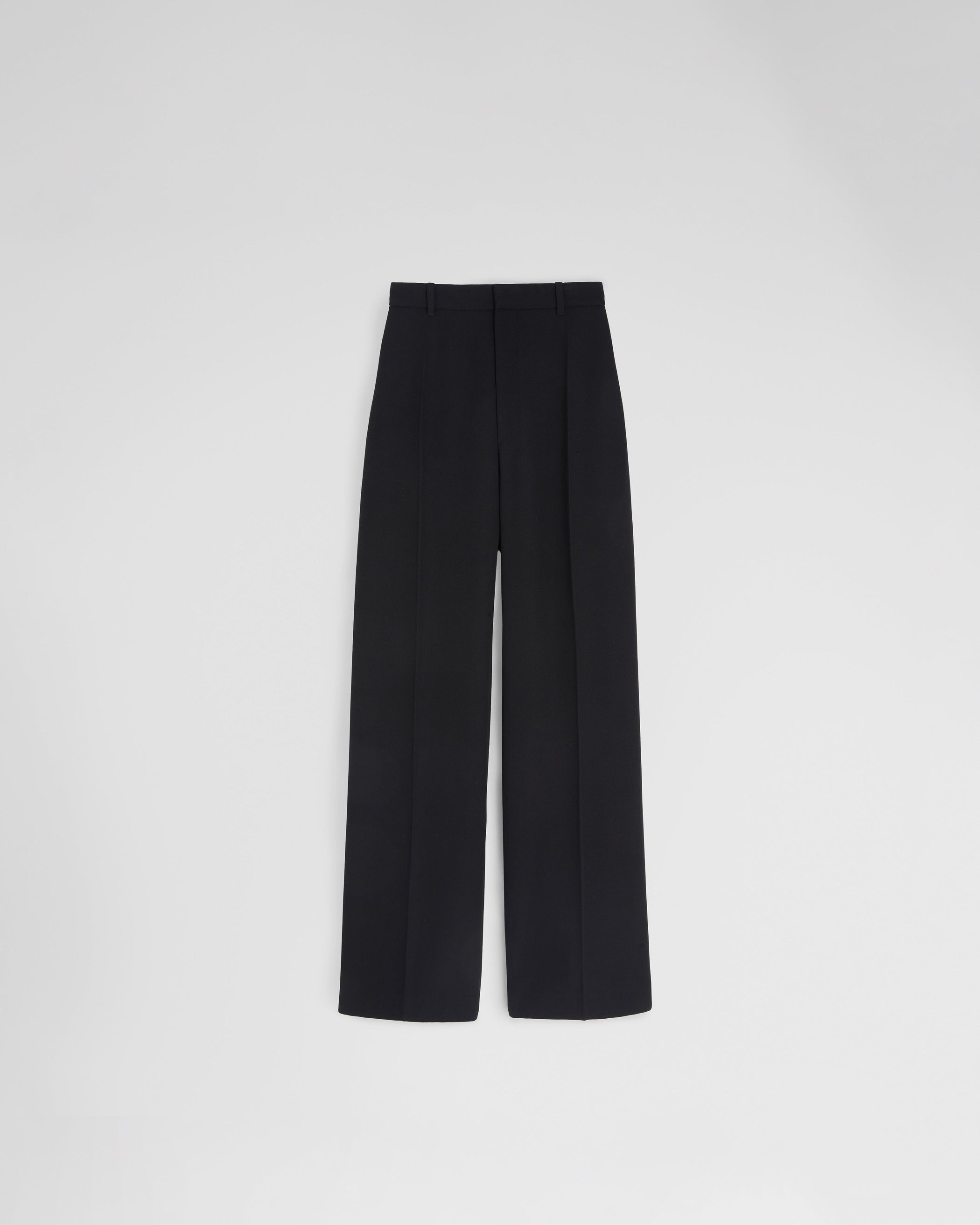 View of ZIP TROUSERS in black wool