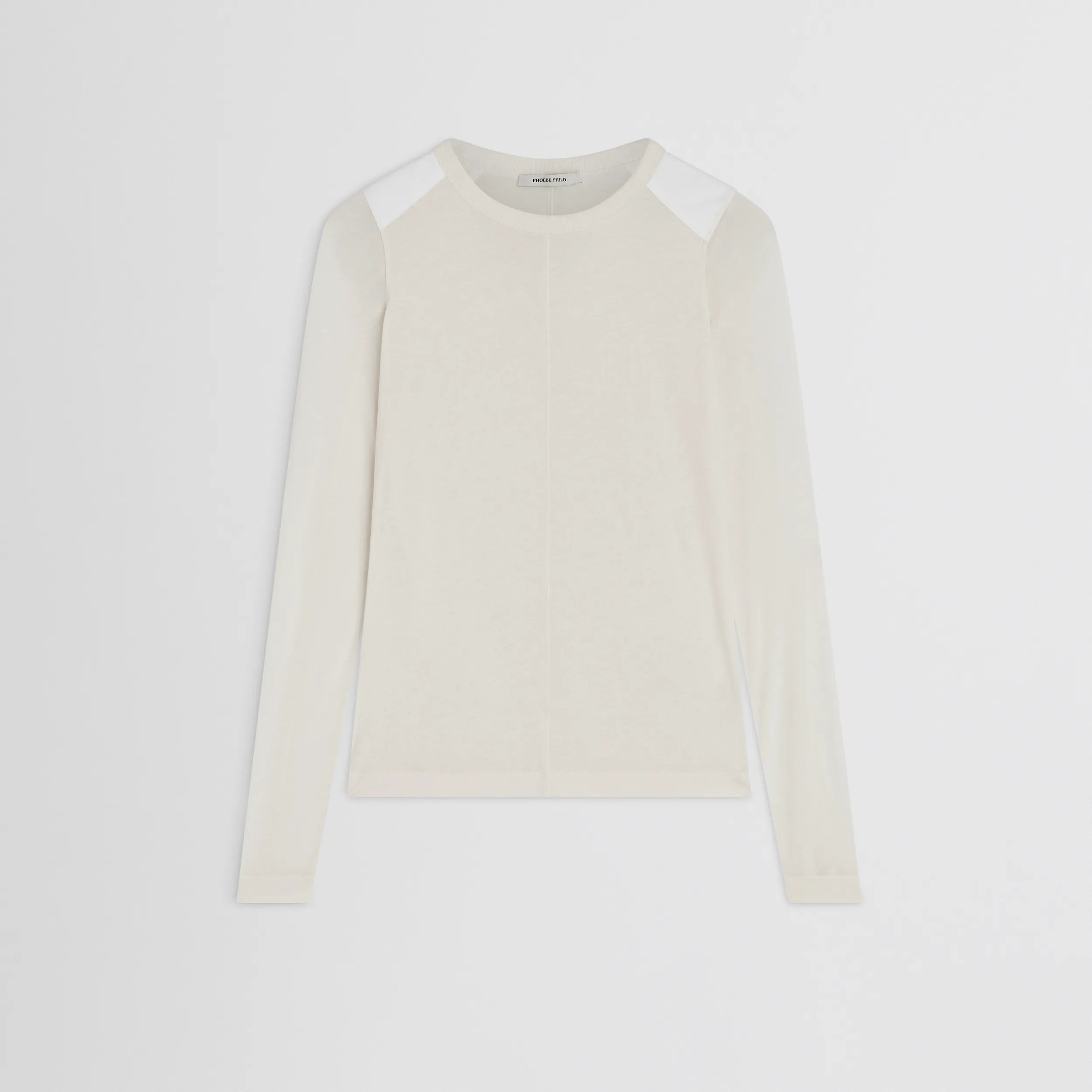 PHOEBE PHILO | CREWNECK TOP | IVORY COTTON PHOEBE PHILO | CREWNECK TOP | IVORY COTTON