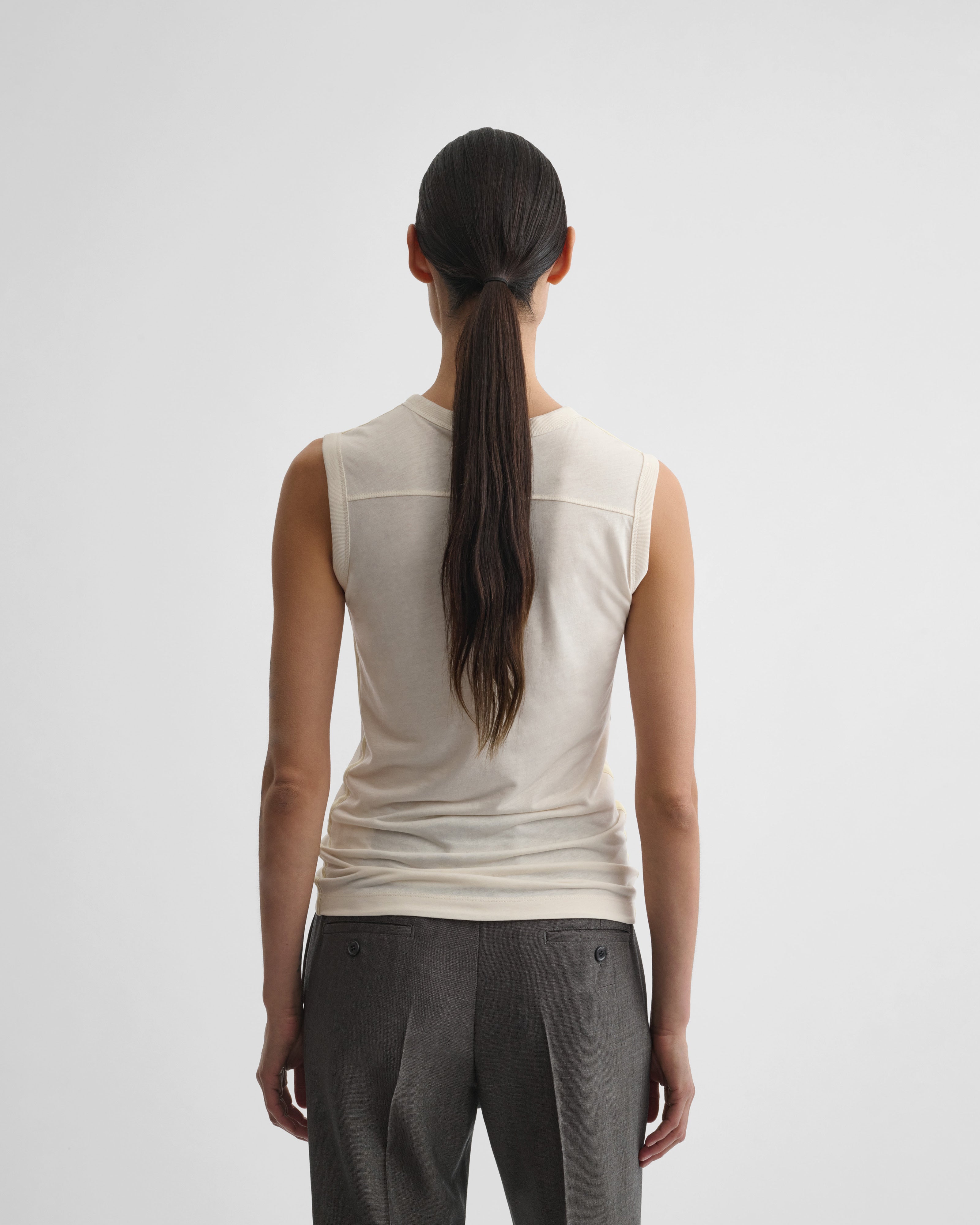 PHOEBE PHILO | UNDERPINNING TANK TOP | IVORY COTTON