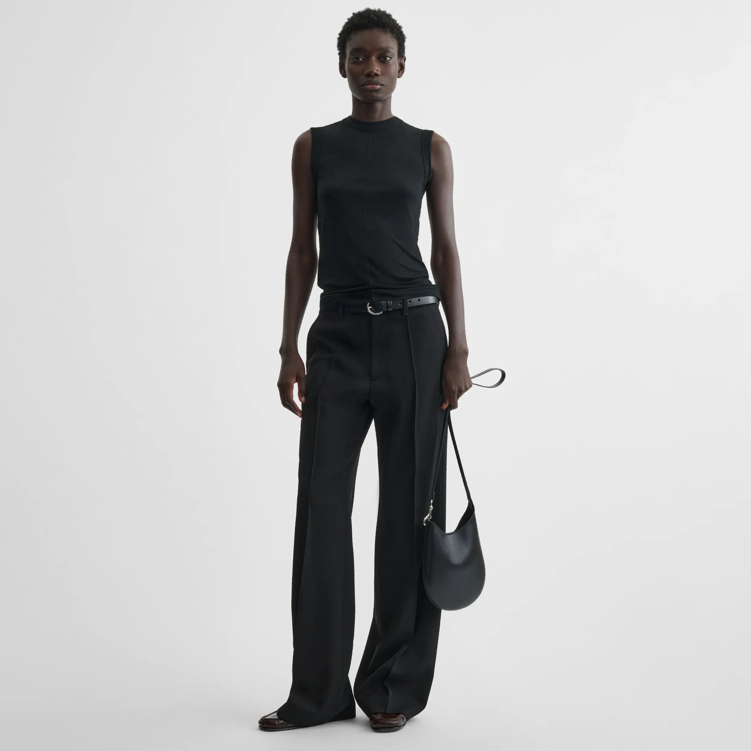 PHOEBE PHILO | UNDERPINNING TANK TOP | BLACK COTTON PHOEBE PHILO | UNDERPINNING TANK TOP | BLACK COTTON