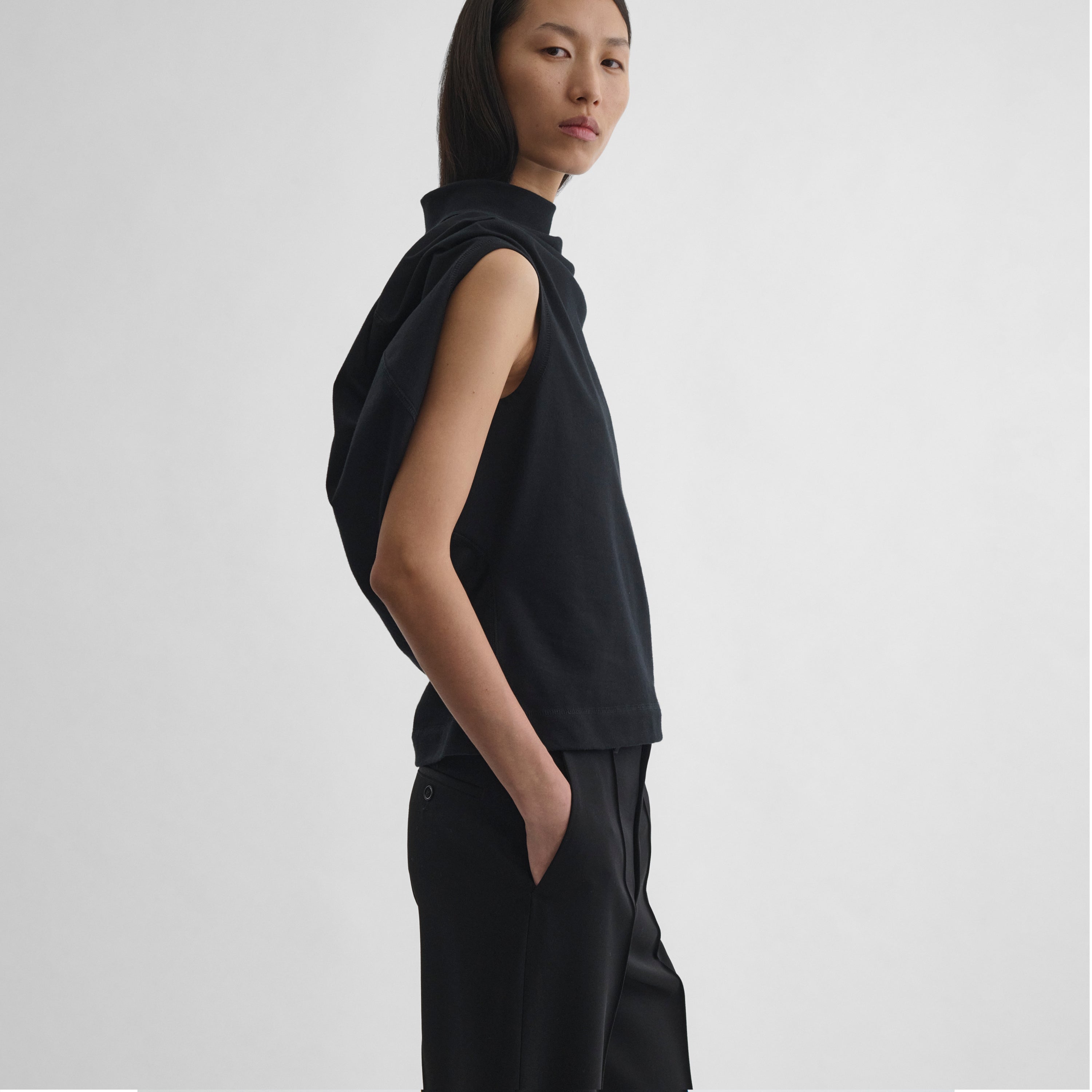 PHOEBE PHILO | BUD TOP | BLACK JERSEY PHOEBE PHILO | BUD TOP | BLACK JERSEY