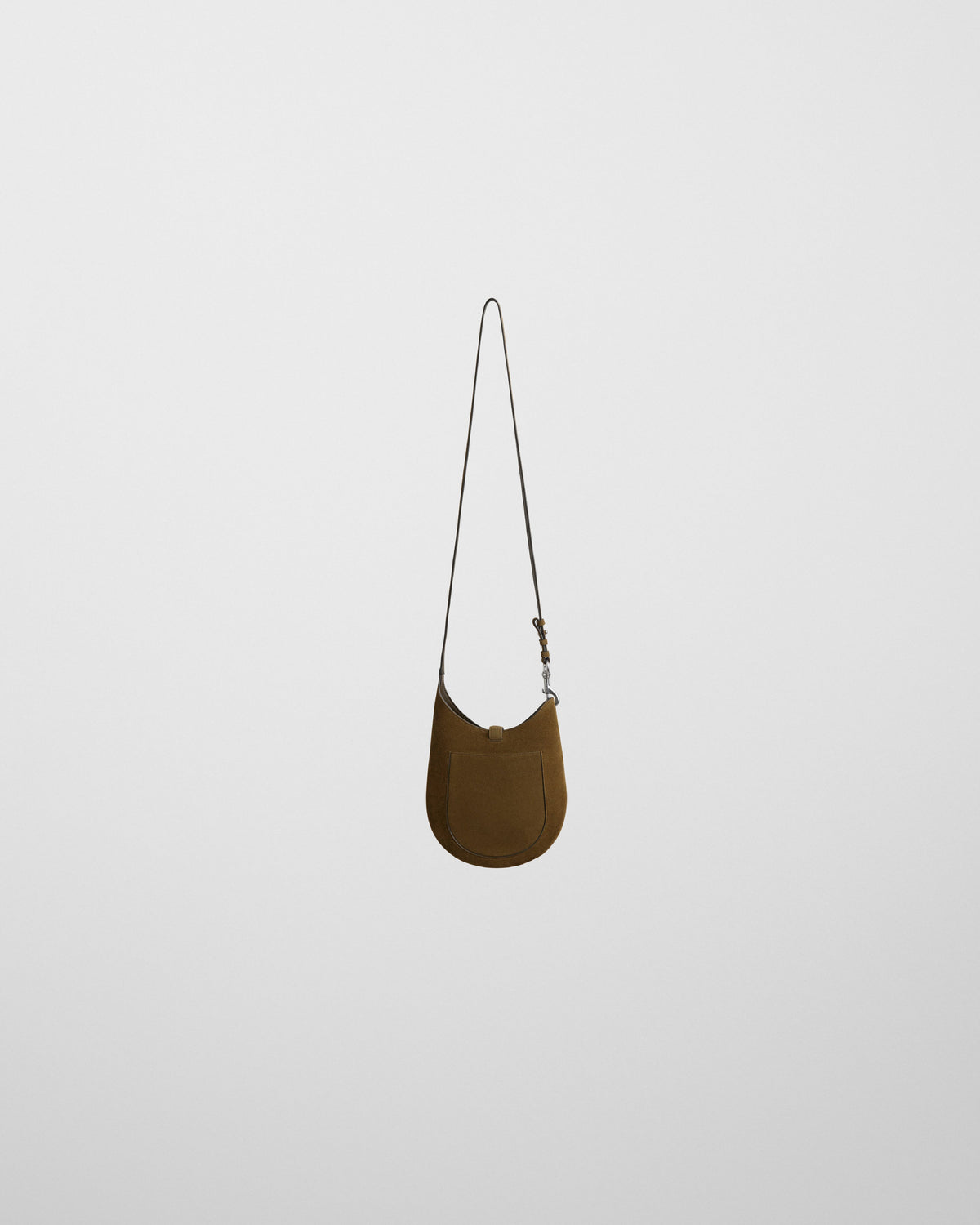 Back view of MINI BEAN SLING in olive suede