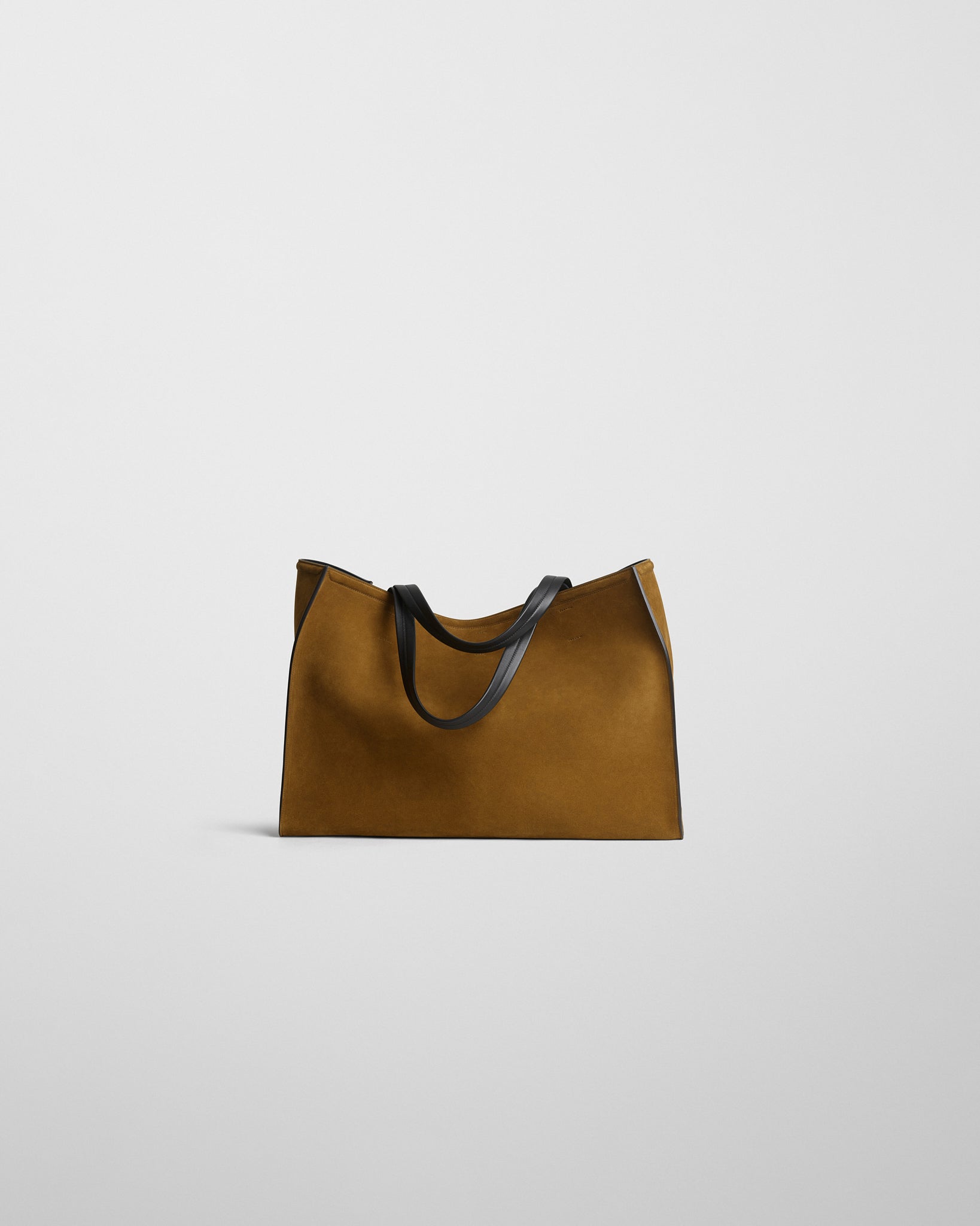 View of LARGE SLOUCH CABAS in toffee suede